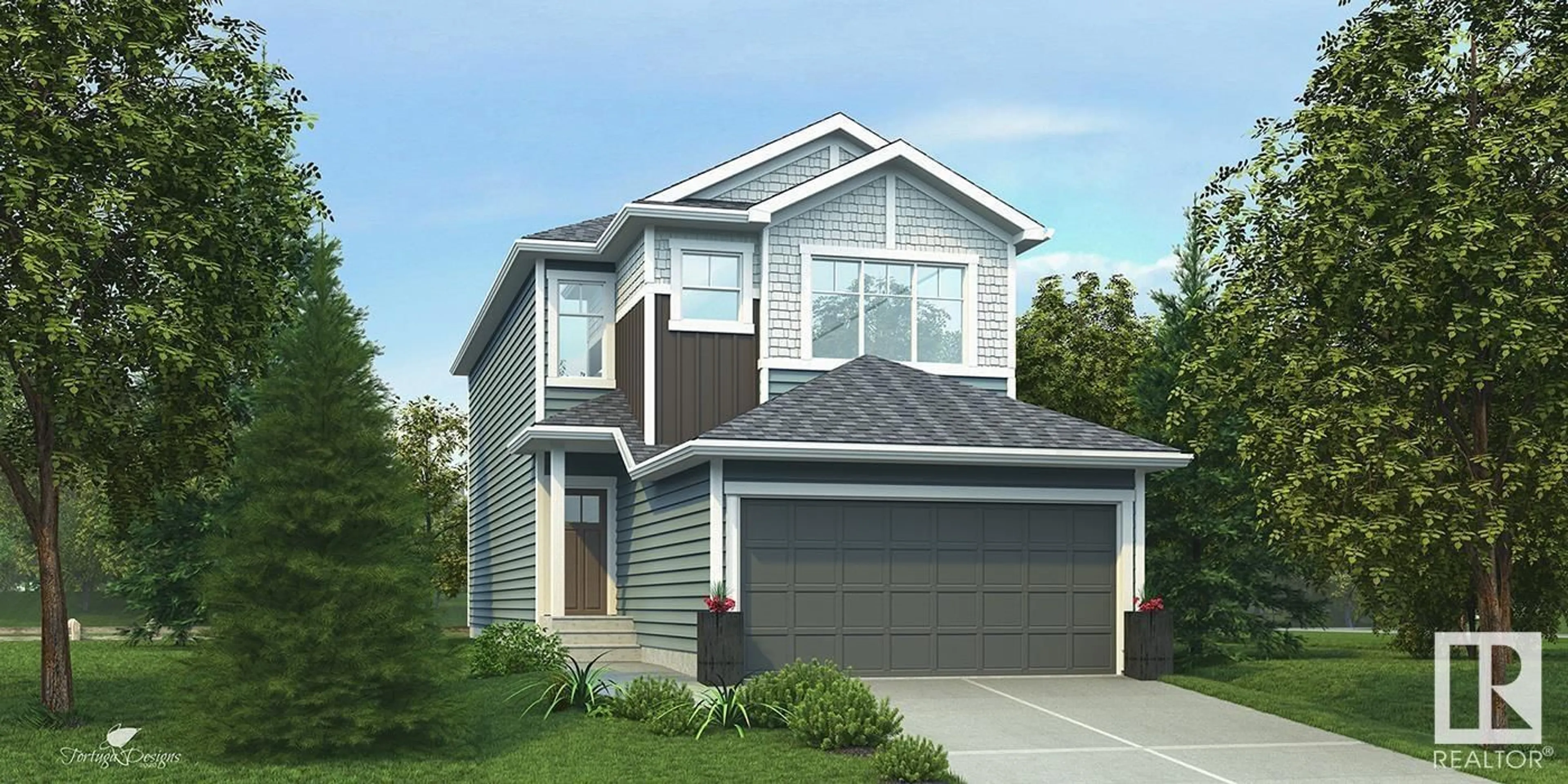 Home with vinyl exterior material, street for NE - 17332 6 ST, Edmonton Alberta T5Y4G1