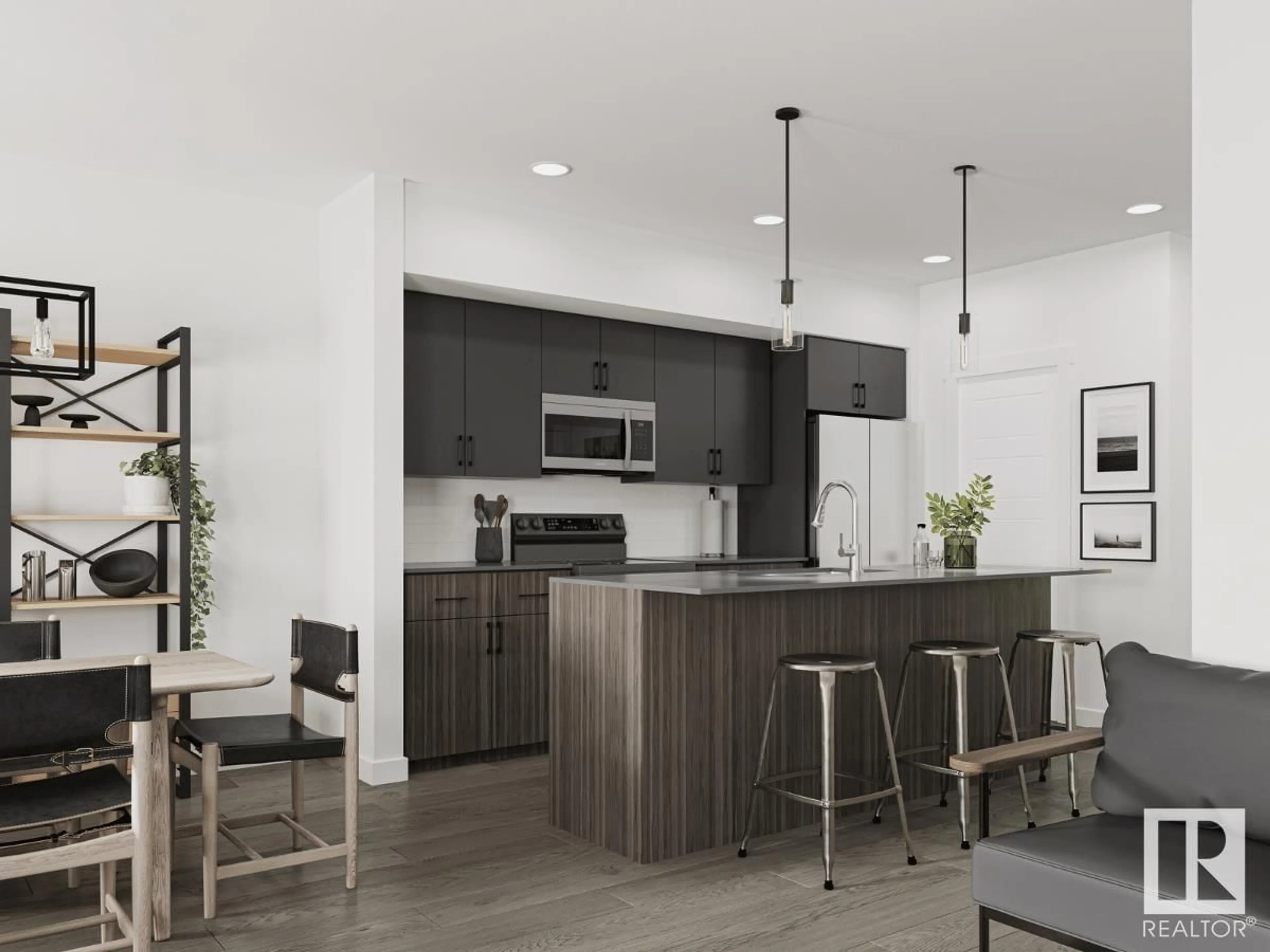 Open concept kitchen, unknown for NE - 17332 6 ST, Edmonton Alberta T5Y4G1