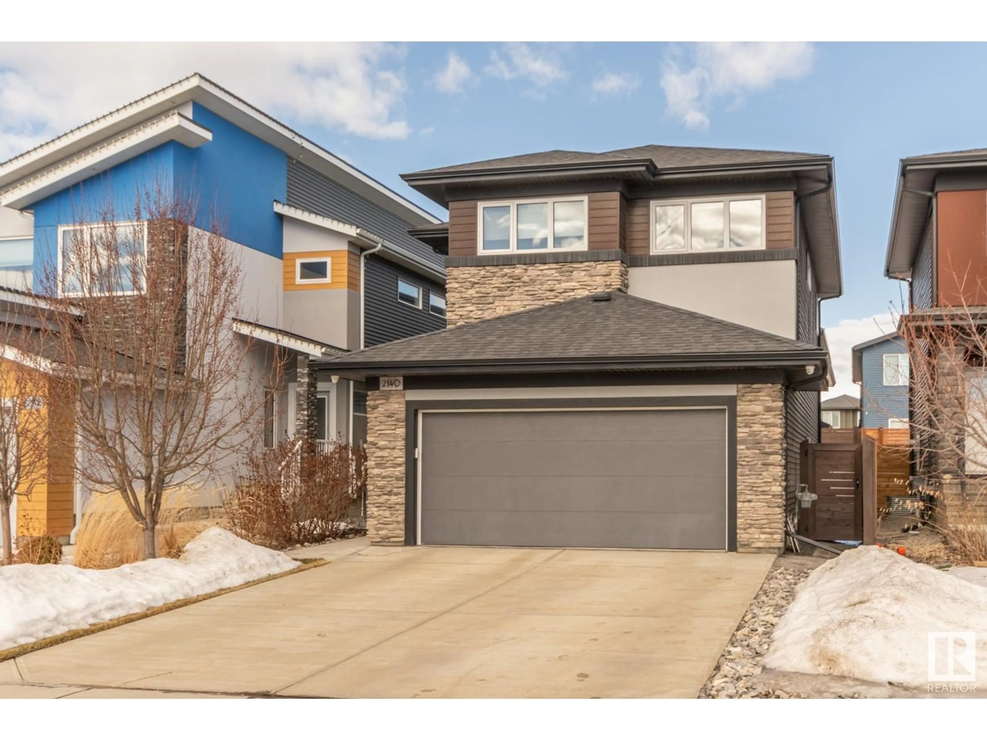 Home with brick exterior material, street for 2140 KOSHAL WY, Edmonton Alberta T6W3R9