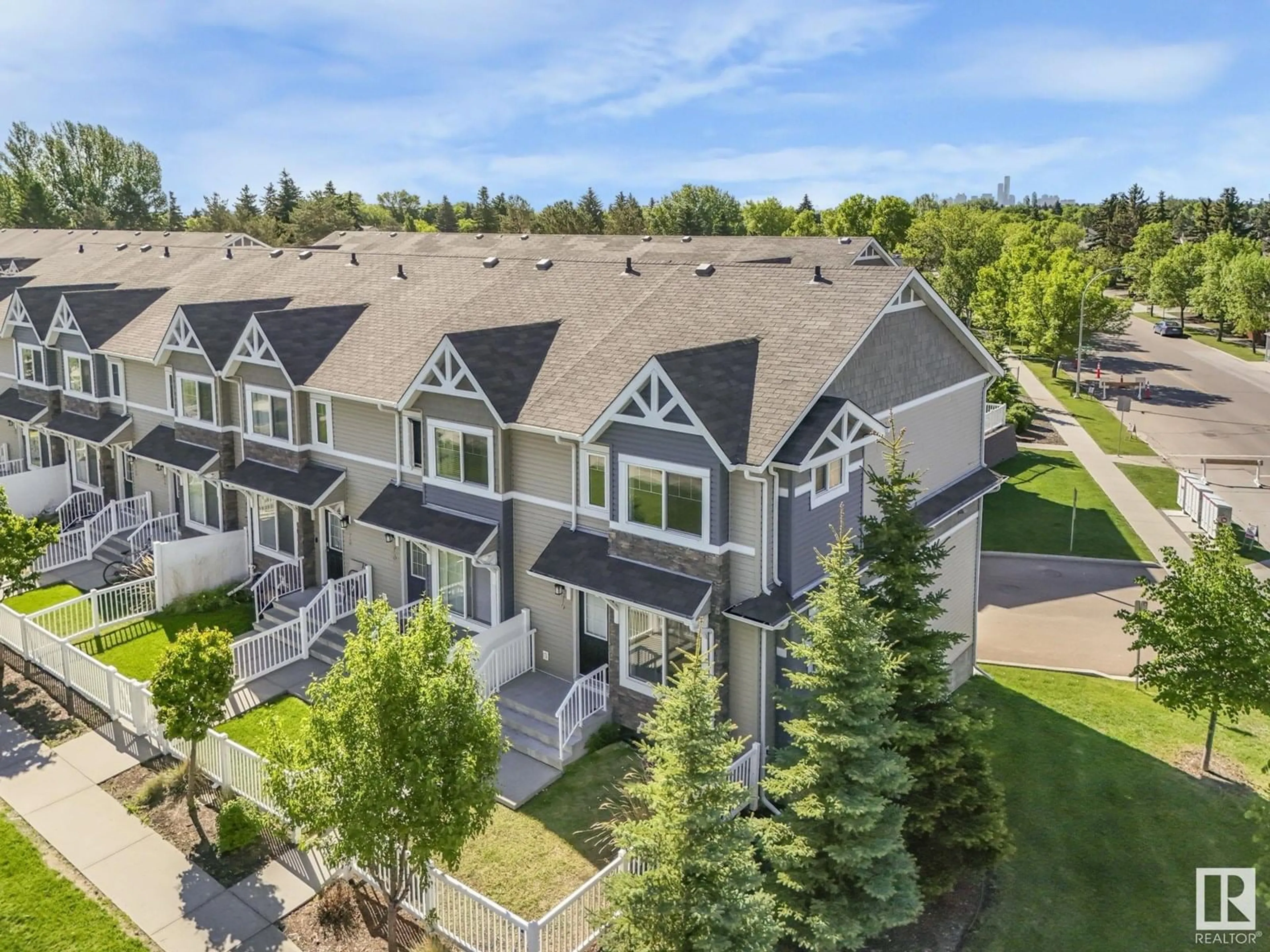 A pic from outside/outdoor area/front of a property/back of a property/a pic from drone, mountain view for 74 - 14621 121 STREET, Edmonton Alberta T5X0H2