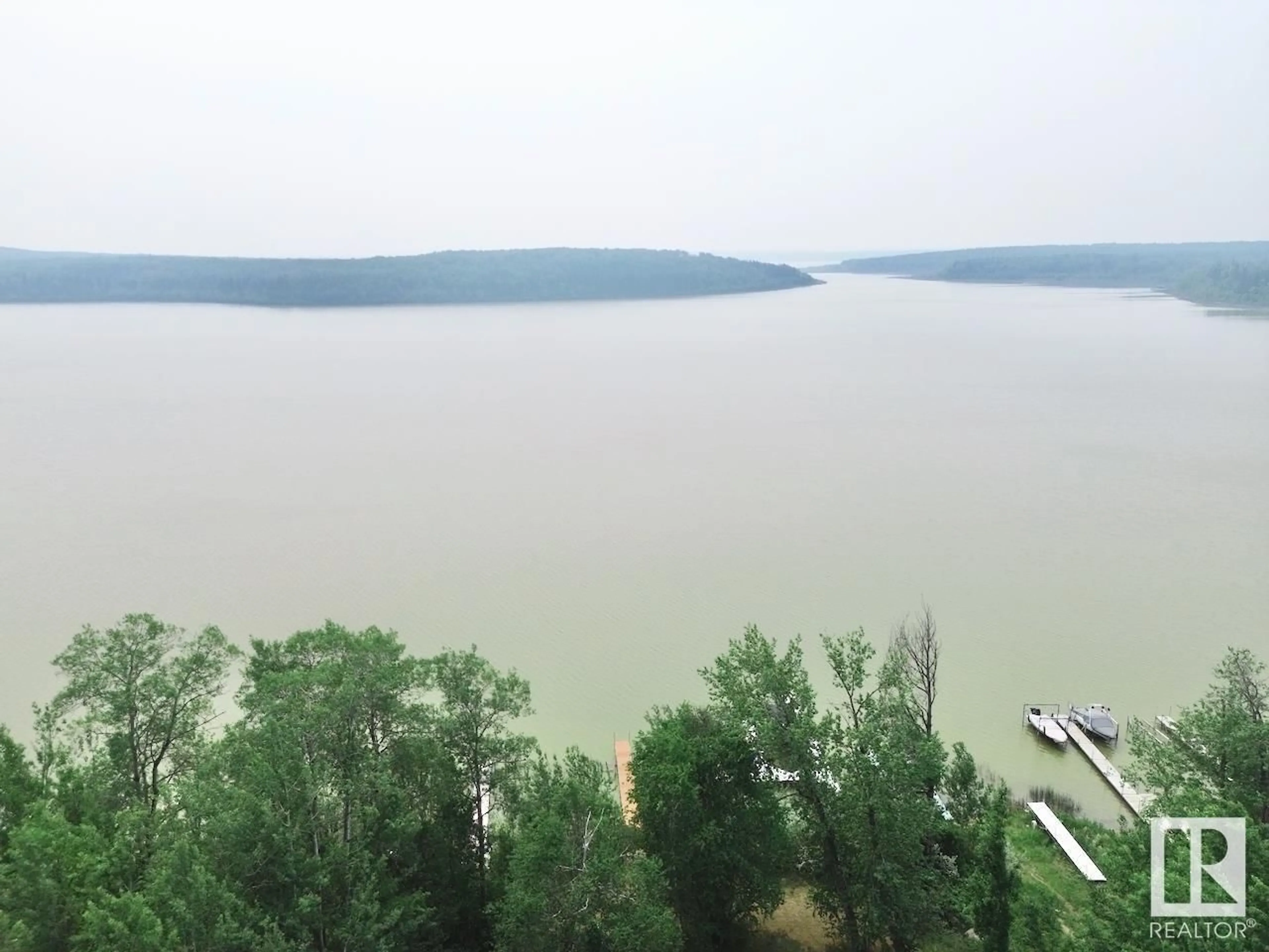 A pic from outside/outdoor area/front of a property/back of a property/a pic from drone, water/lake/river/ocean view for 326 DEBBIE DRIVE, Rural Athabasca County Alberta T0A0M0