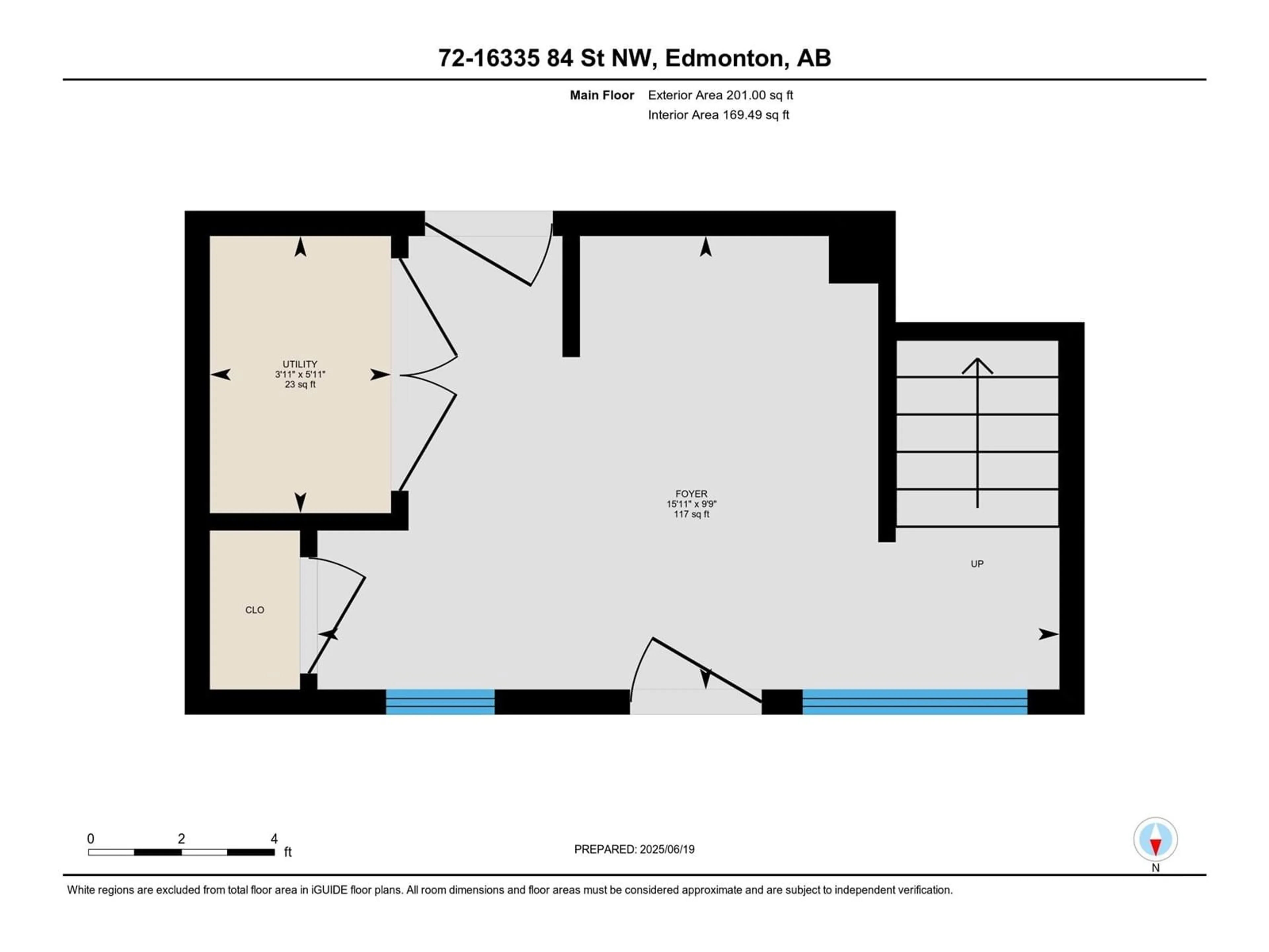 Floor plan for 72 16335 84 ST, Edmonton Alberta T5Z0S2