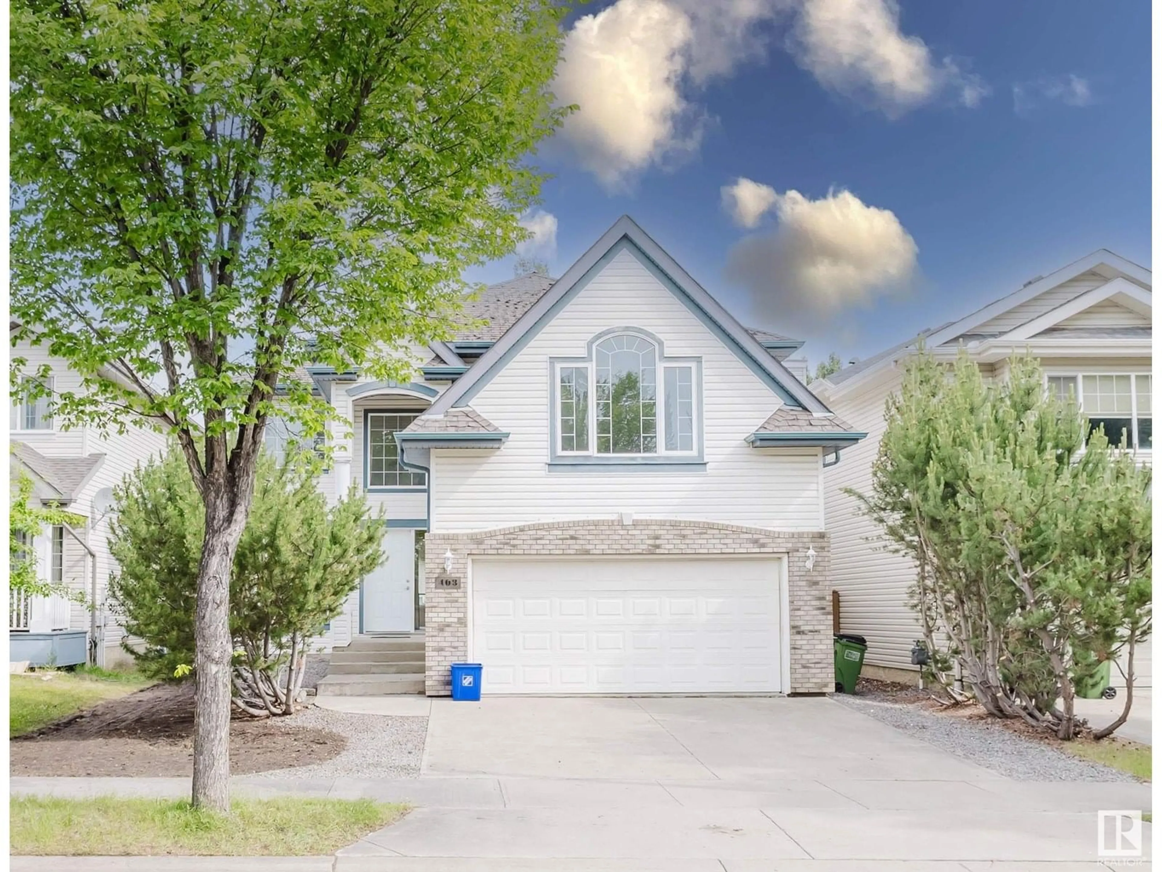 Home with vinyl exterior material, street for 408 HODGSON BV, Edmonton Alberta T6R3G4