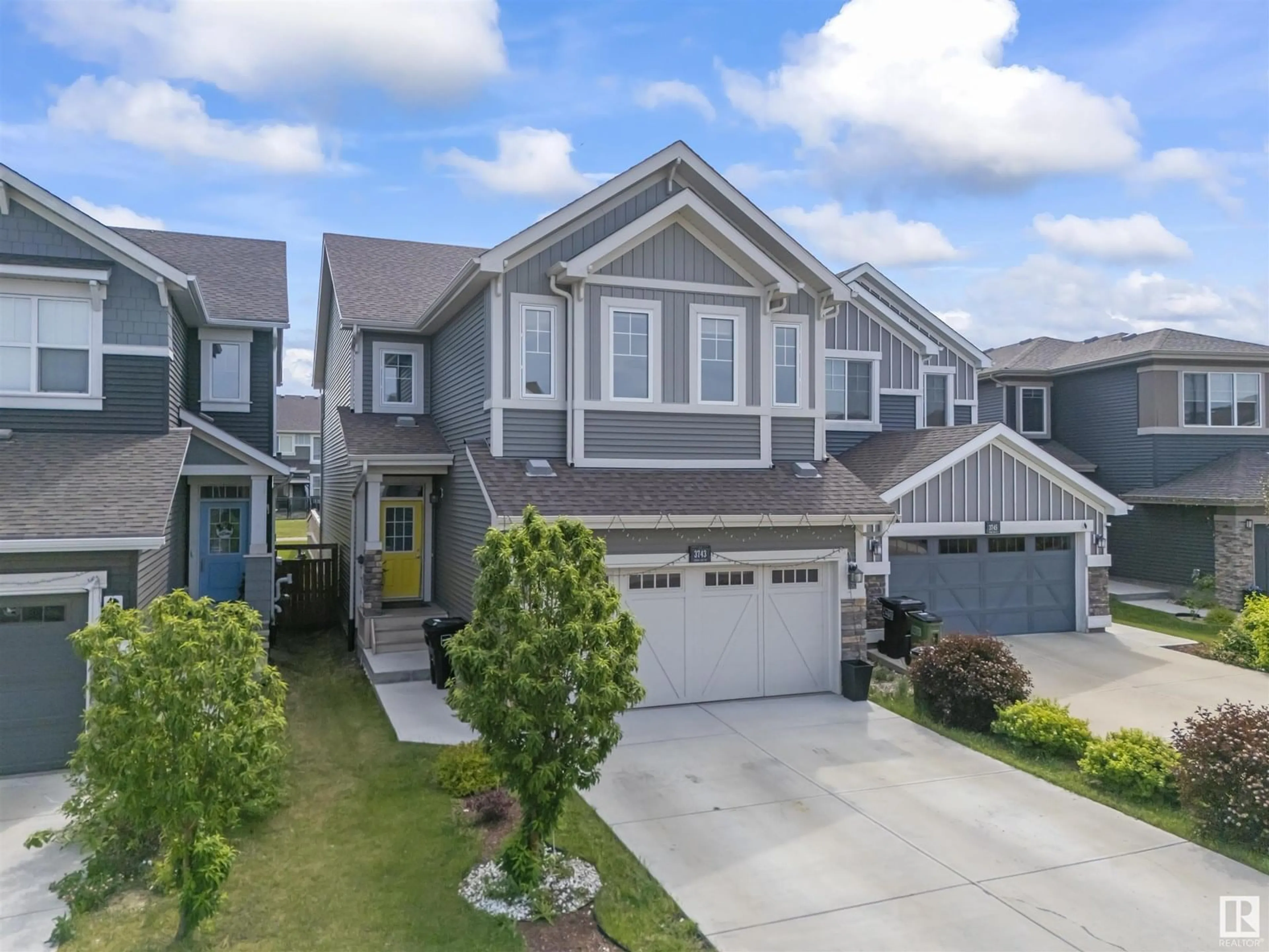 Home with vinyl exterior material, street for 3743 CHERRY LO, Edmonton Alberta T6X2K8