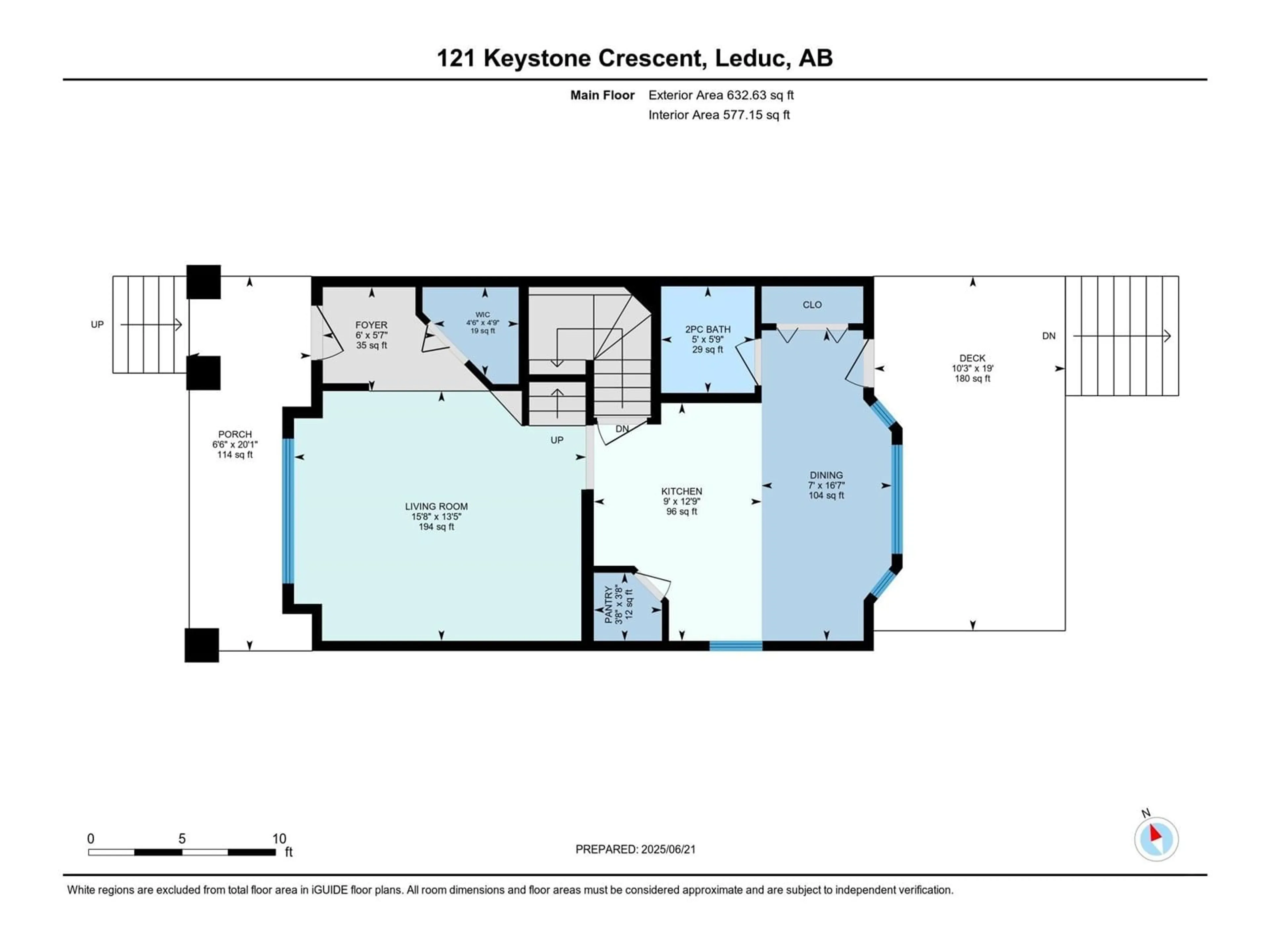 Floor plan for 121 KEYSTONE CR, Leduc Alberta T9E0J5