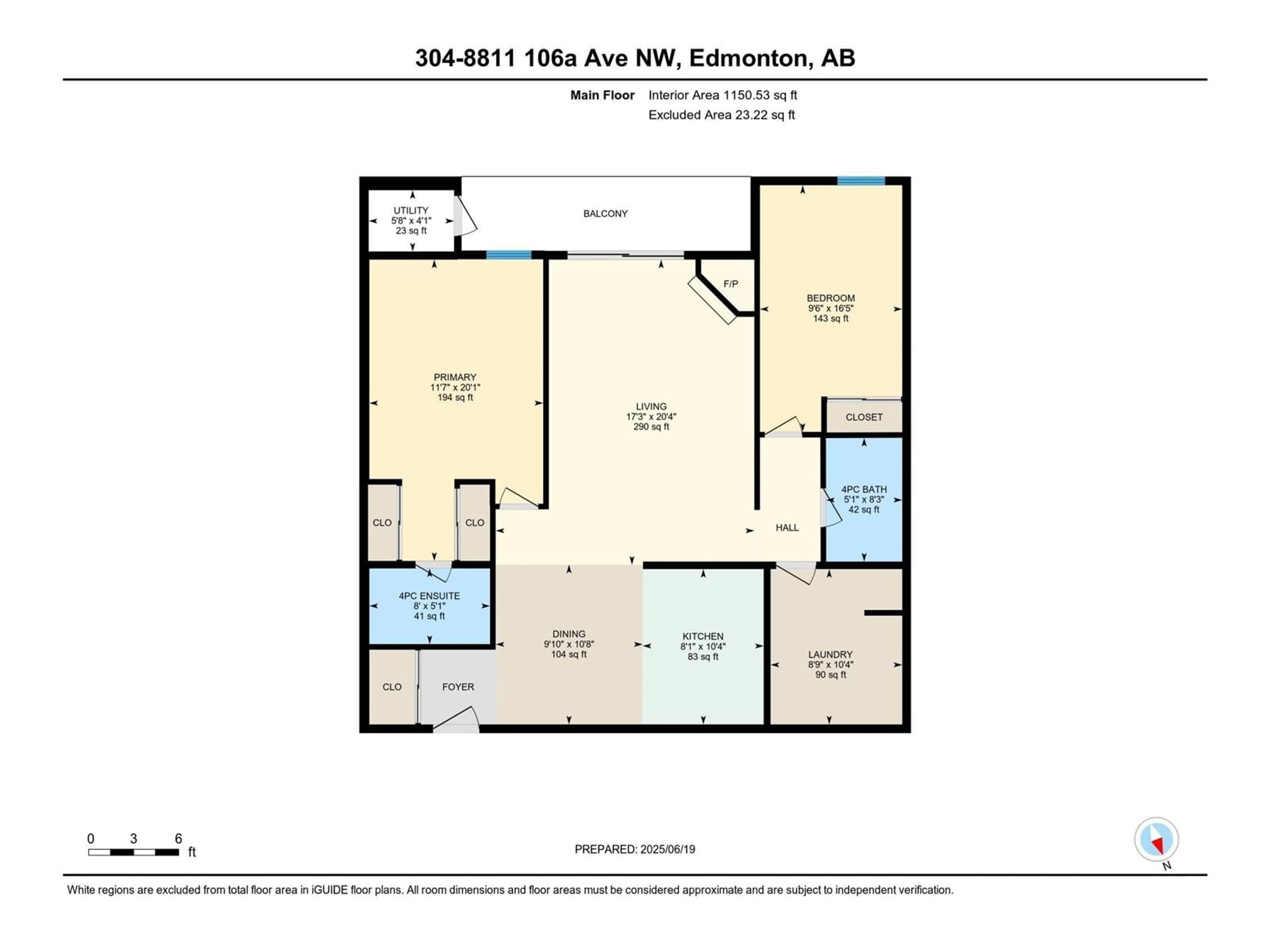 Floor plan for #304 - 8811 106A AV NW, Edmonton Alberta T5H3Y7