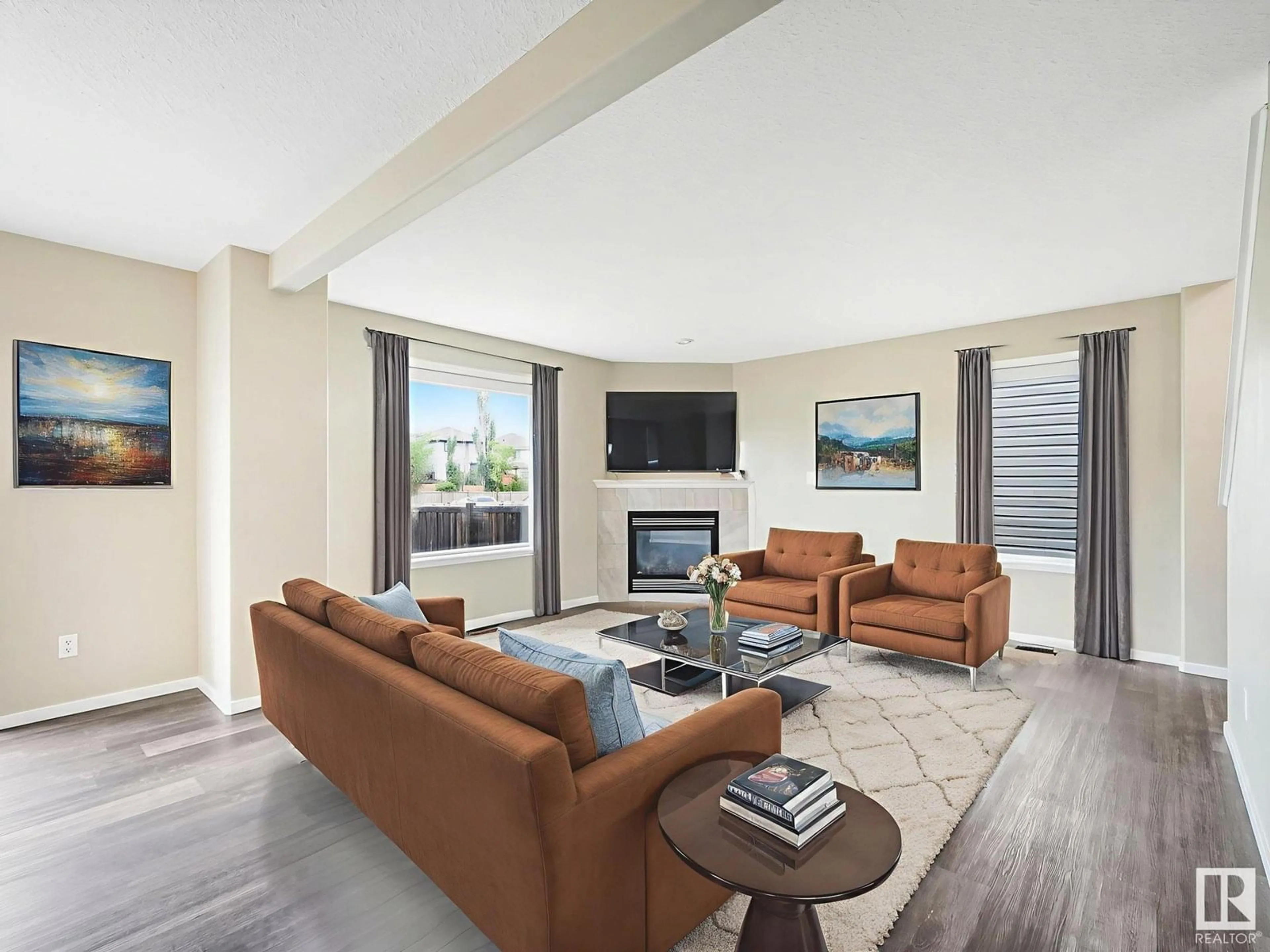 Living room with furniture, unknown for 1799 HAMMOND CR, Edmonton Alberta T6M0H9