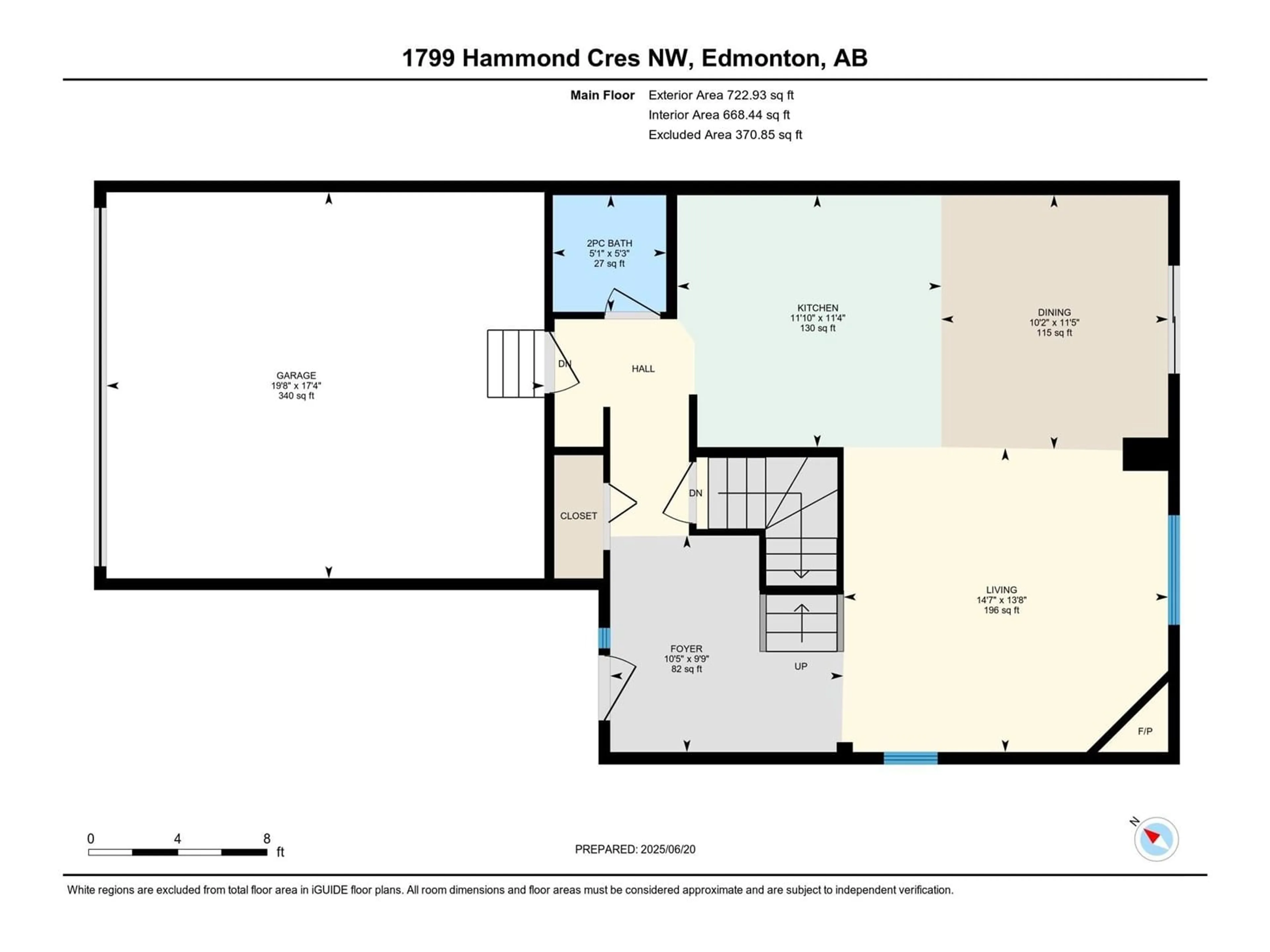 Floor plan for 1799 HAMMOND CR, Edmonton Alberta T6M0H9