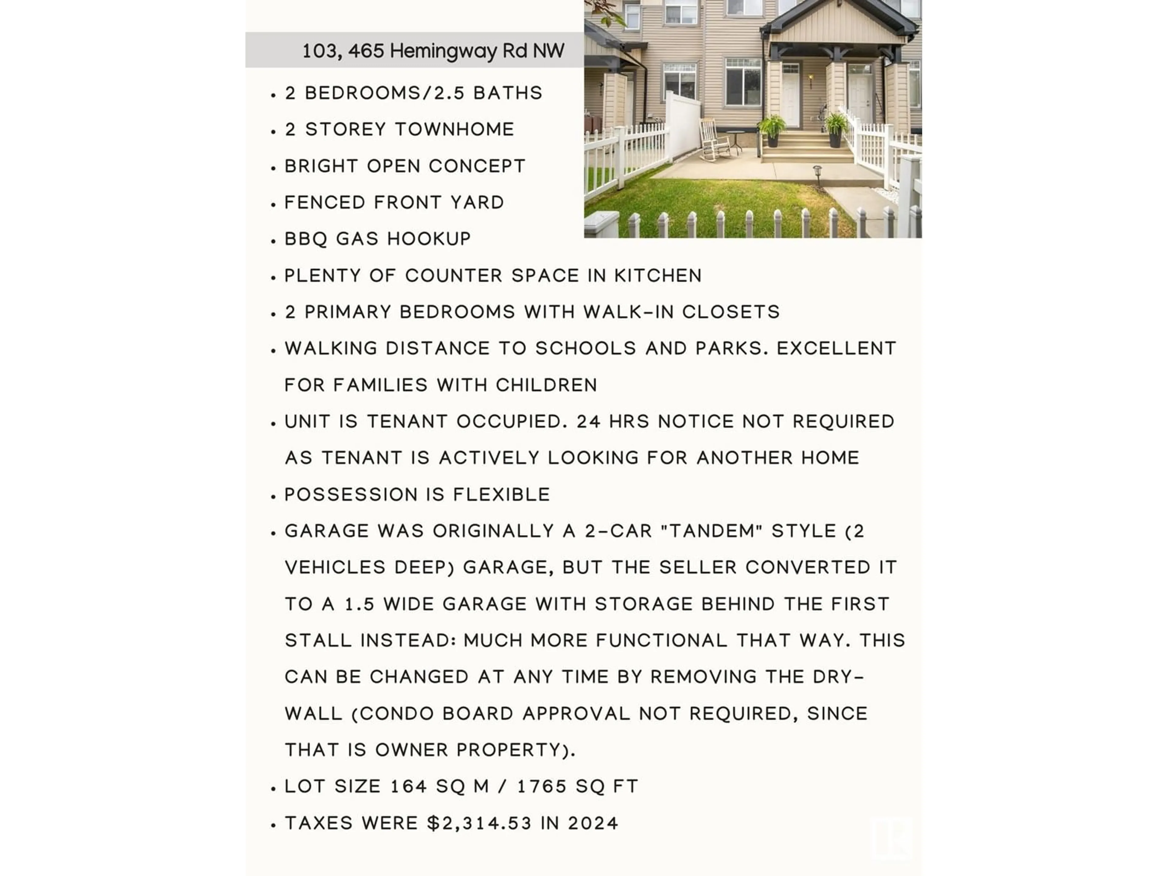 Unknown for #103 - 465 HEMINGWAY RD, Edmonton Alberta T6M0J7