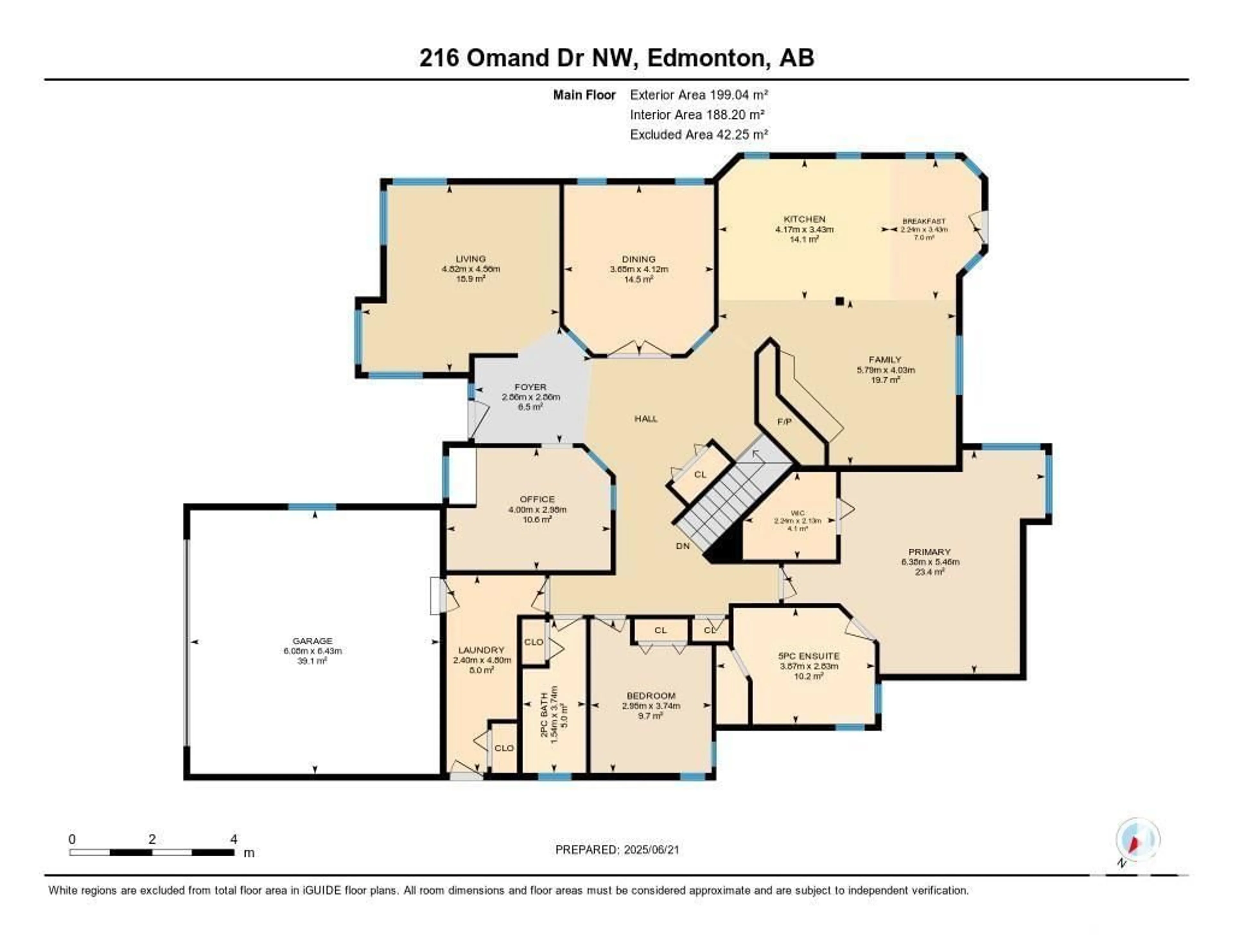 Floor plan for 216 OMAND DR, Edmonton Alberta T6R1L7