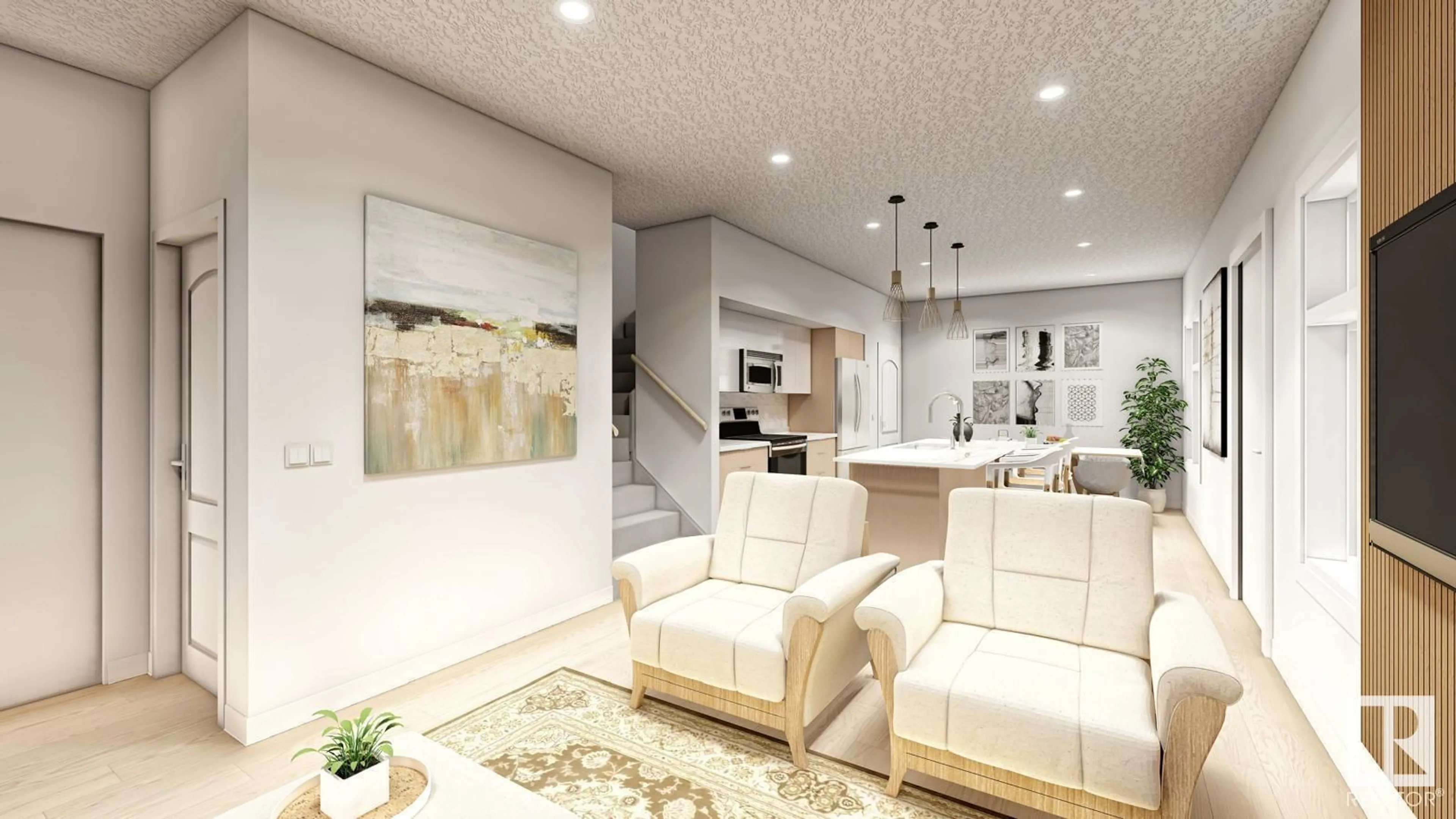 Living room with furniture, unknown for 12847 103 NW, Edmonton Alberta T5E4L9