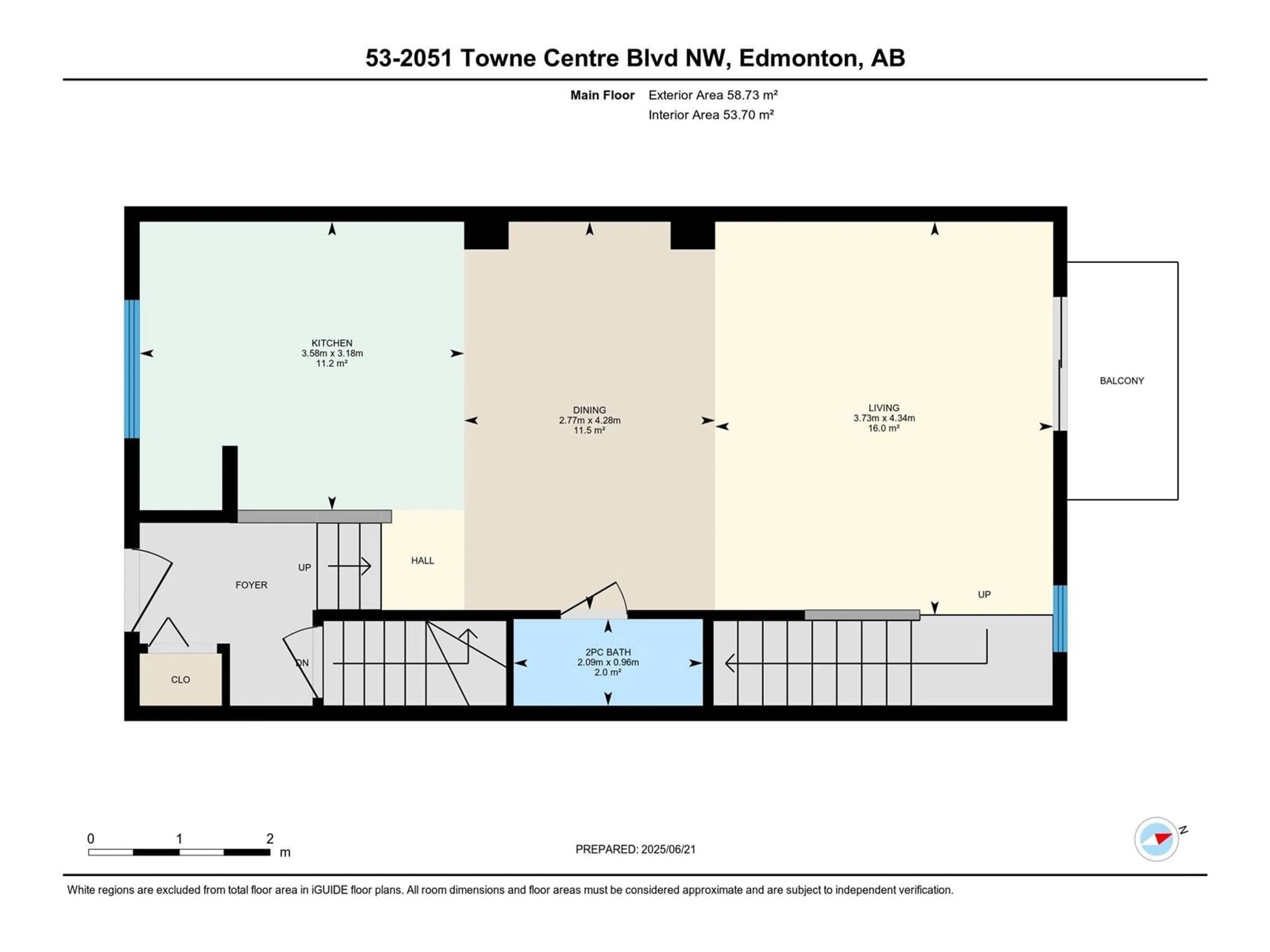 Floor plan for #53 - 2051 TOWNE CENTRE BV, Edmonton Alberta T6R0G8
