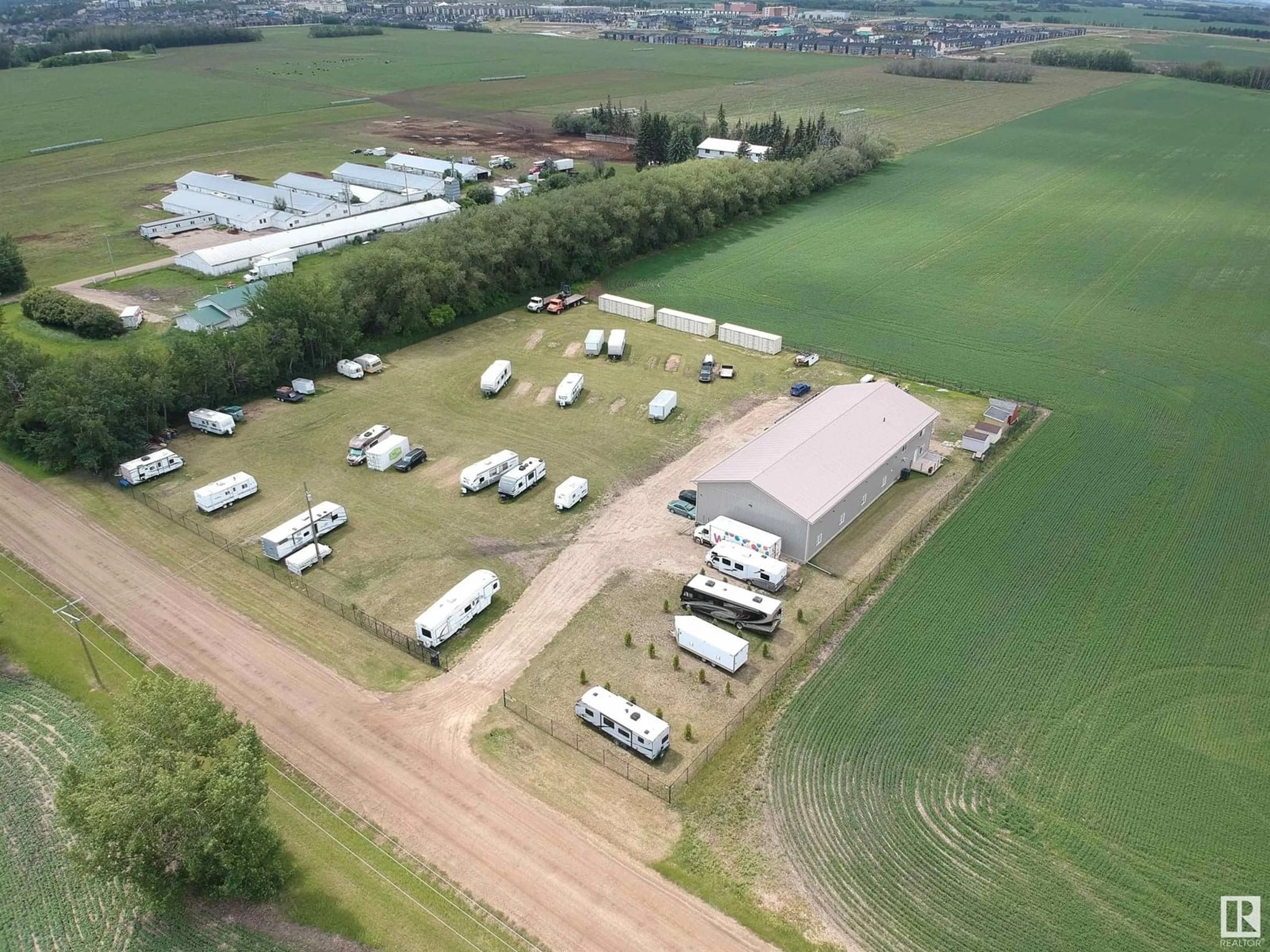 A pic from outside/outdoor area/front of a property/back of a property/a pic from drone, building for 54322 RGE RD 253, St. Albert Alberta T8T1R8