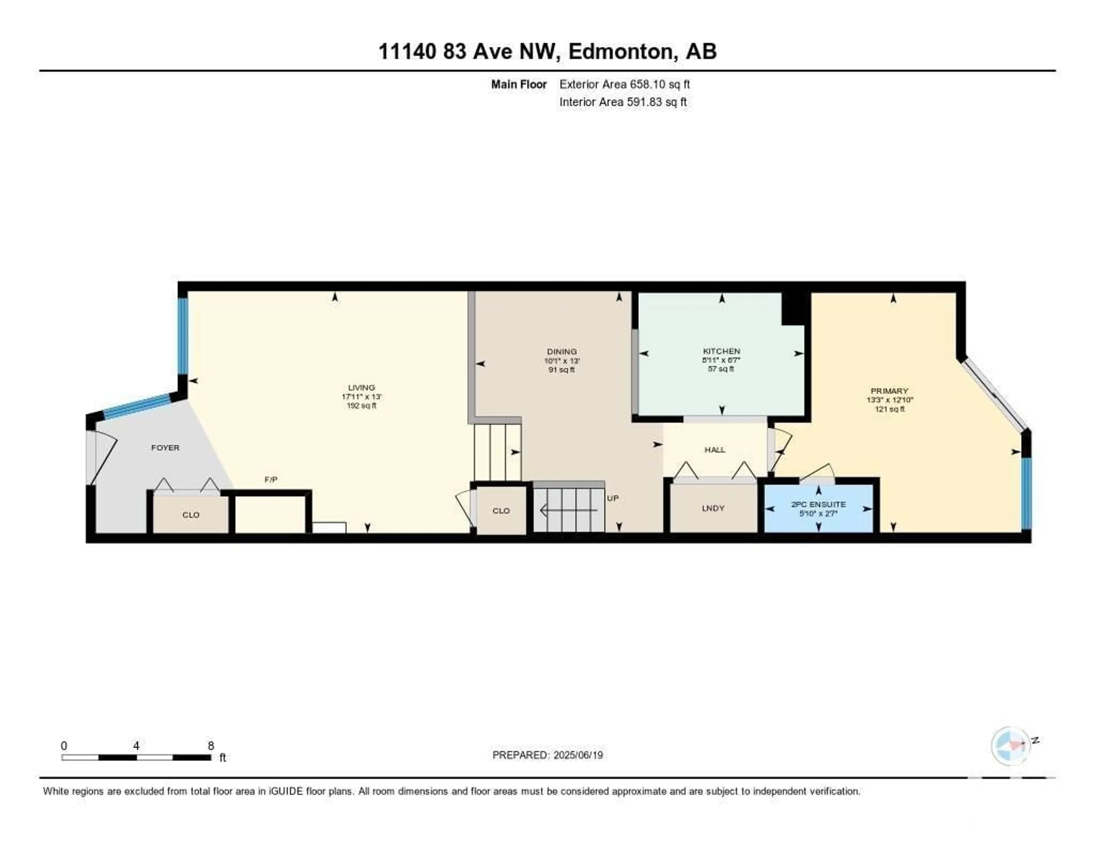 Floor plan for 11140 83 AV, Edmonton Alberta T6G0V1