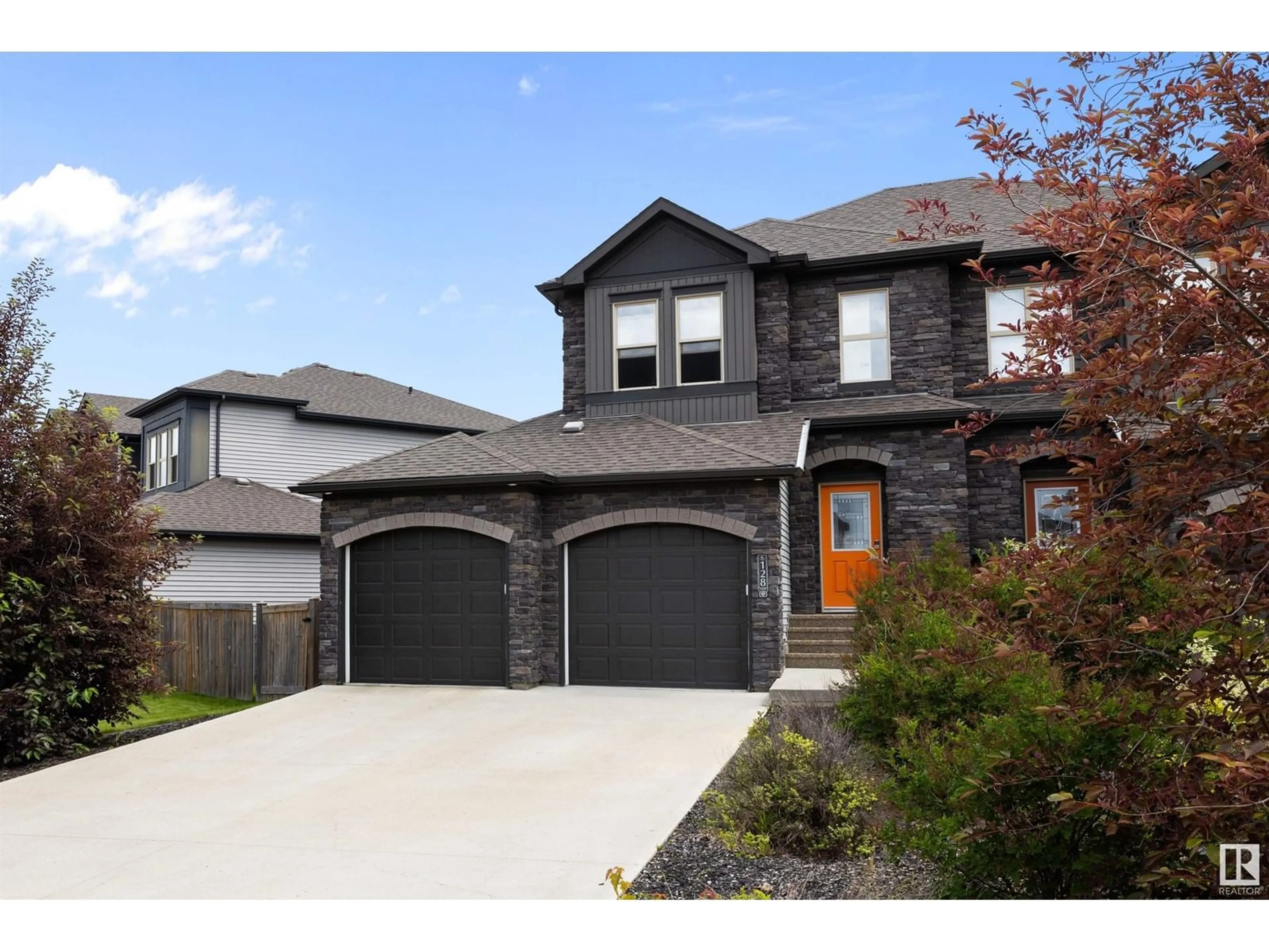 Home with brick exterior material, street for 128 GILMORE WY, Spruce Grove Alberta T7X0M5