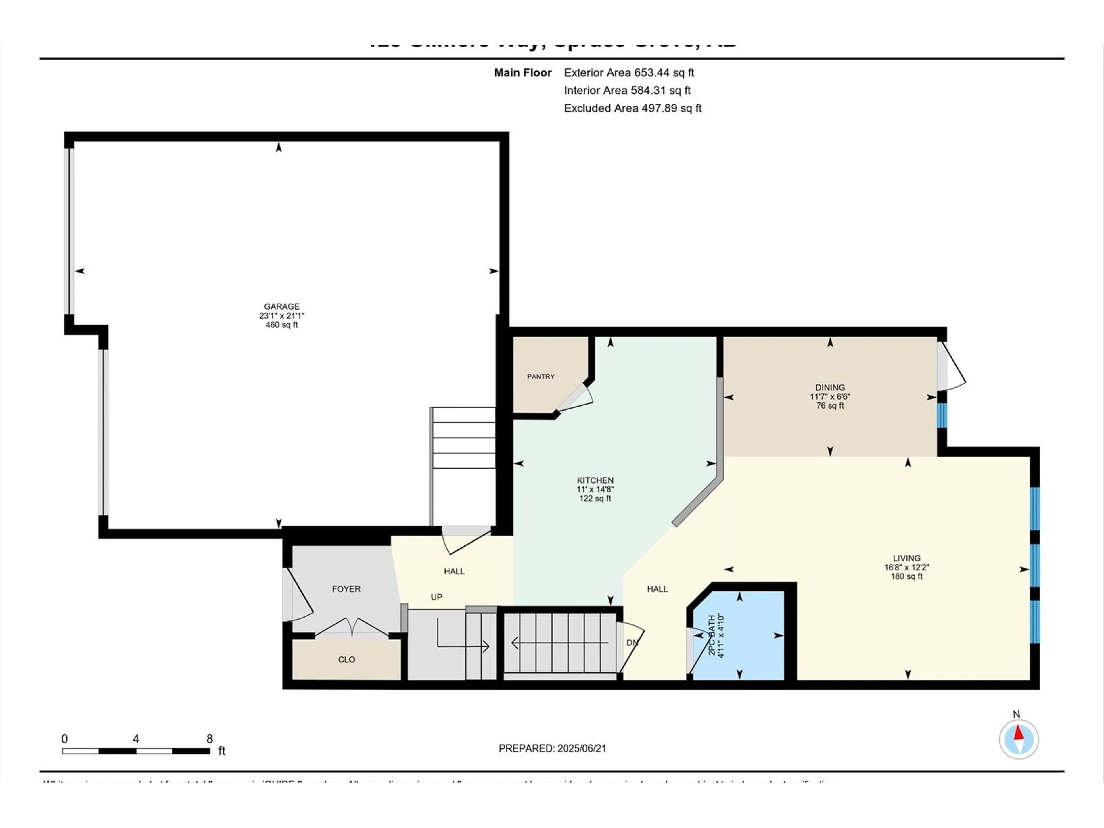 Floor plan for 128 GILMORE WY, Spruce Grove Alberta T7X0M5