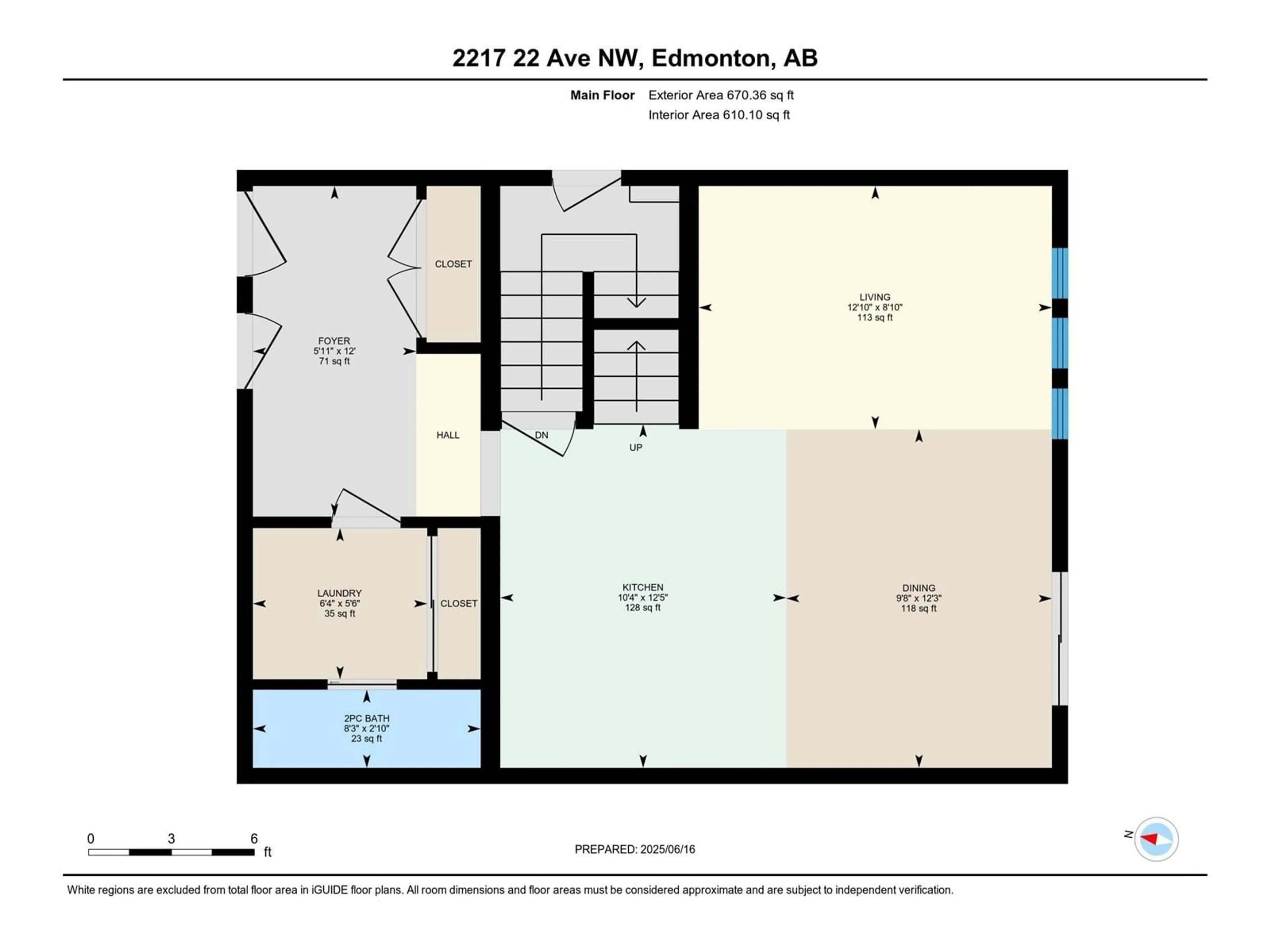 Floor plan for 2217 22 AV, Edmonton Alberta T6T0Z1