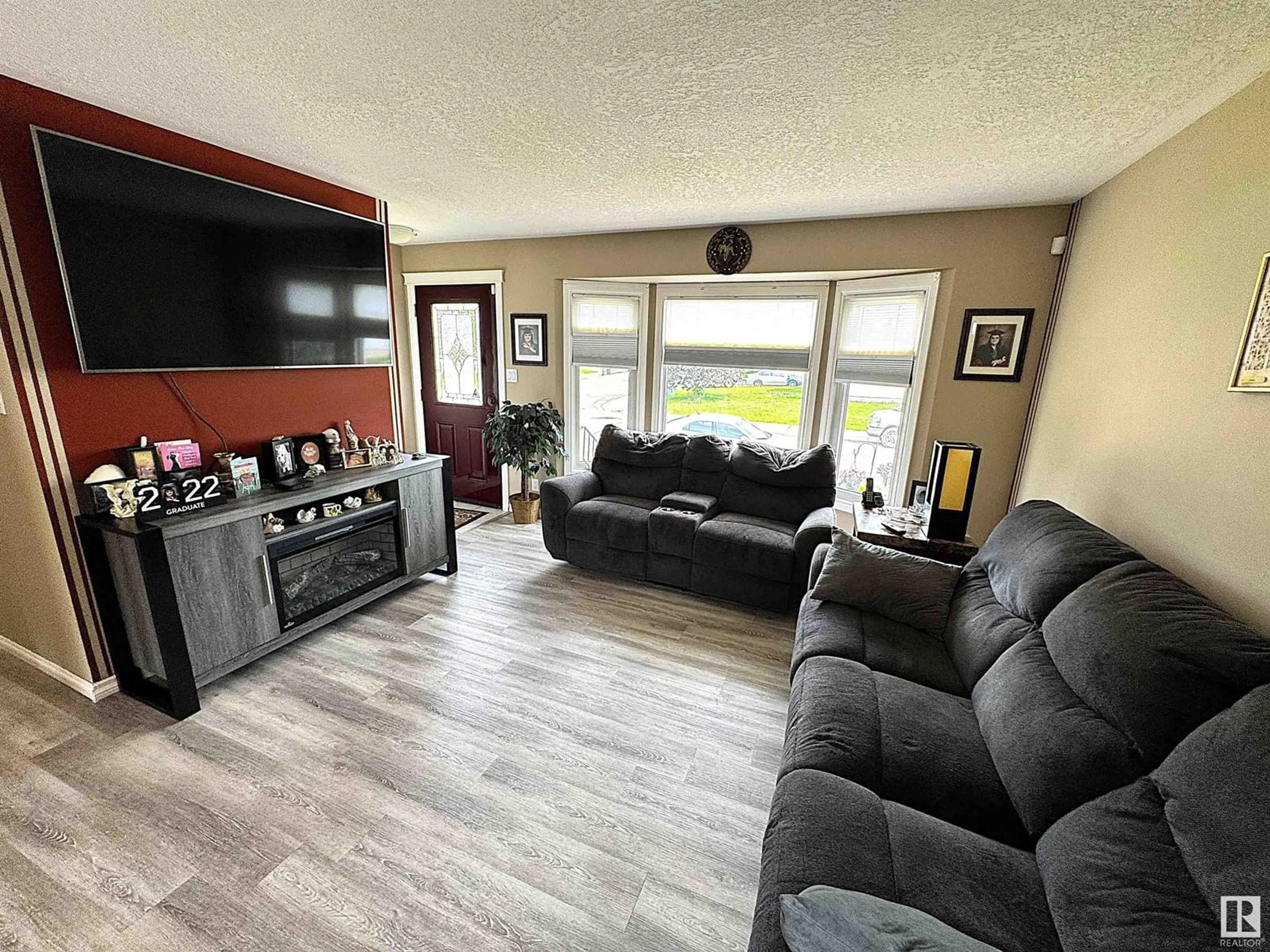 Living room with furniture, unknown for NW - 2019 145 AV, Edmonton Alberta T5Y1V1