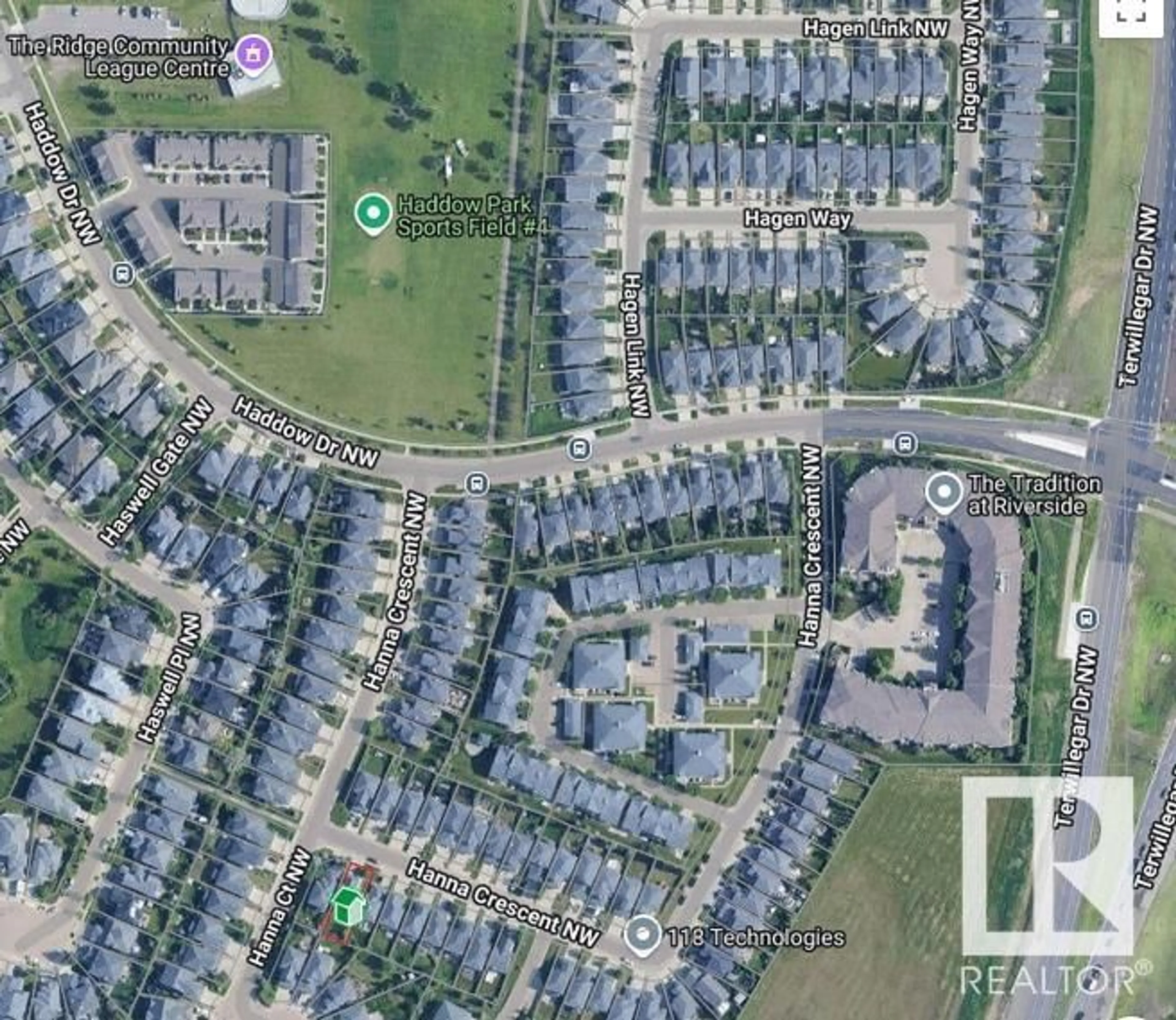 Picture of a map for NW - 2591 HANNA CR, Edmonton Alberta T6R3M5