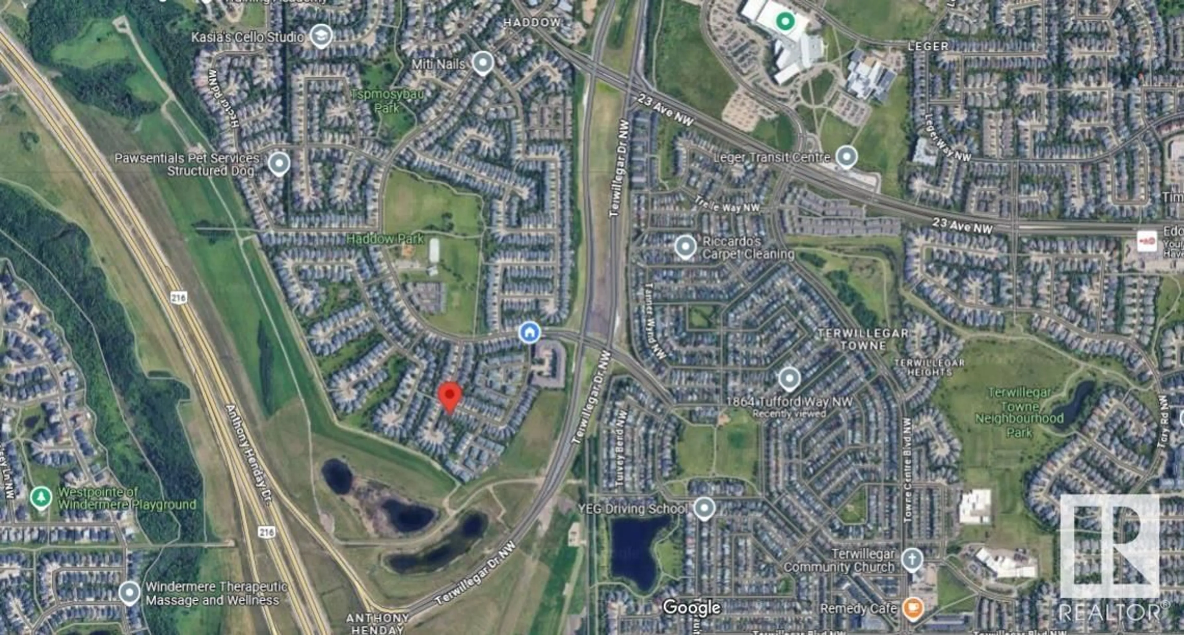 Picture of a map for NW - 2591 HANNA CR, Edmonton Alberta T6R3M5