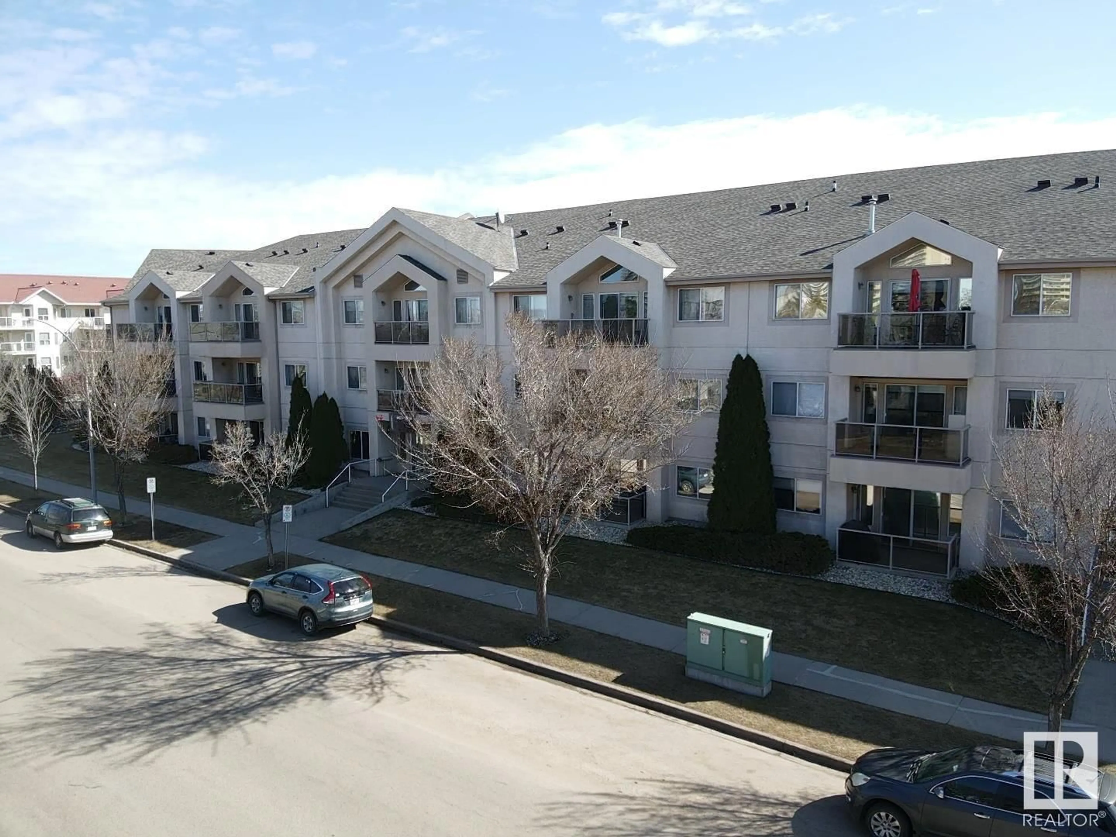 A pic from outside/outdoor area/front of a property/back of a property/a pic from drone, city buildings view from balcony for #204 - 6623 172 ST, Edmonton Alberta T5T6J2