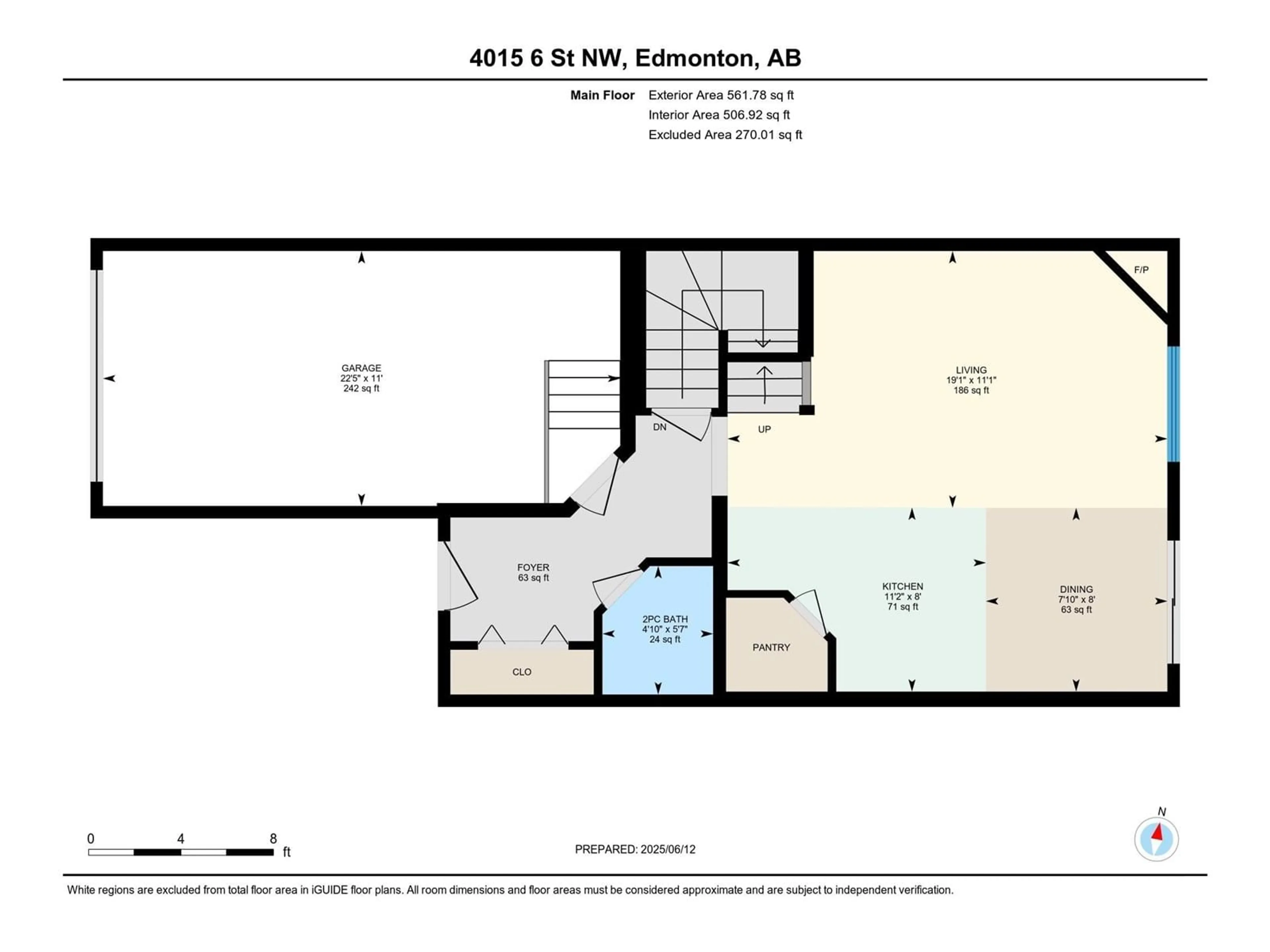 Floor plan for 4015 6 ST, Edmonton Alberta T6T0T5