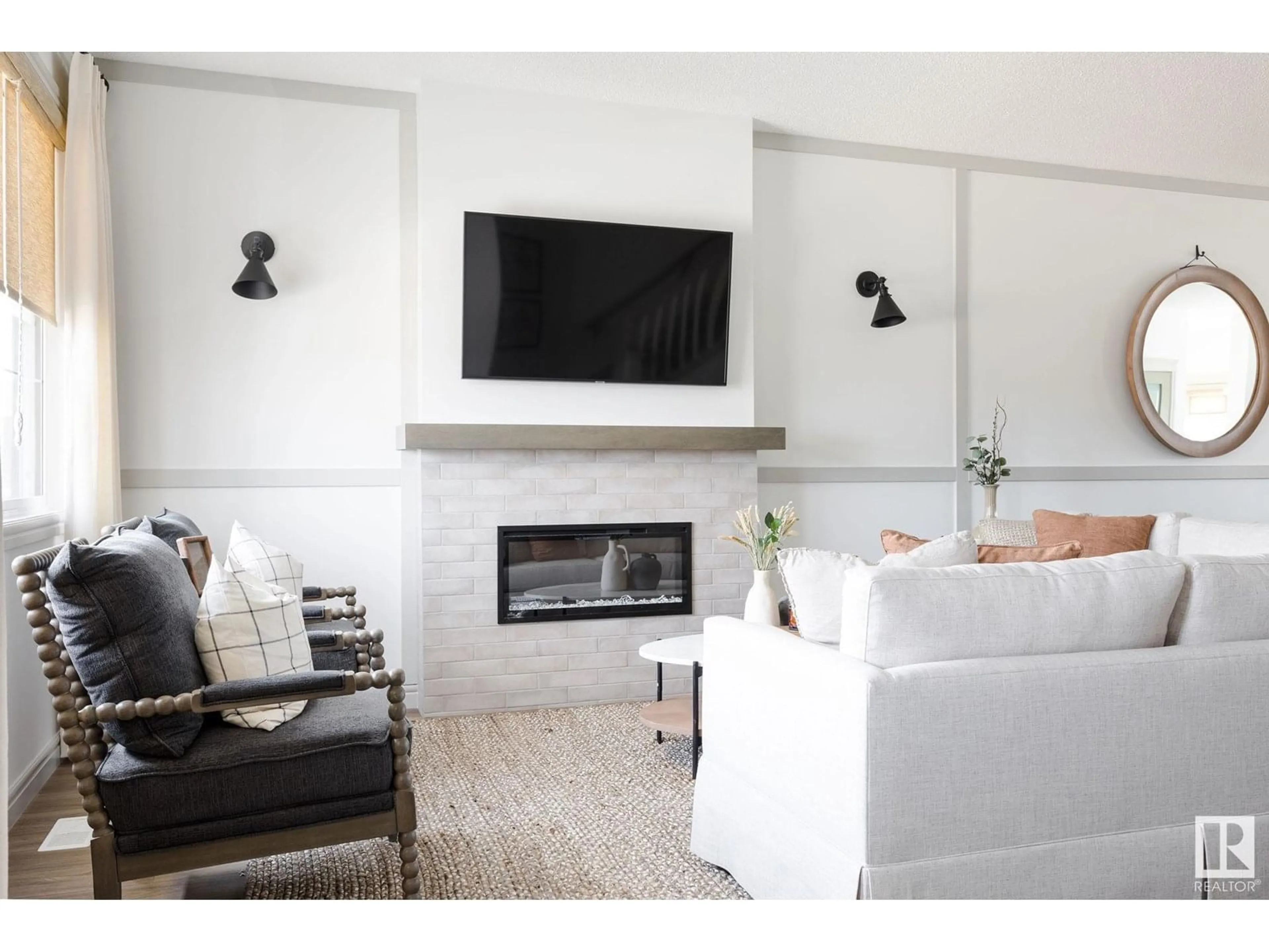 Living room with furniture, unknown for NW - 21023 25 AV, Edmonton Alberta T6M1L2