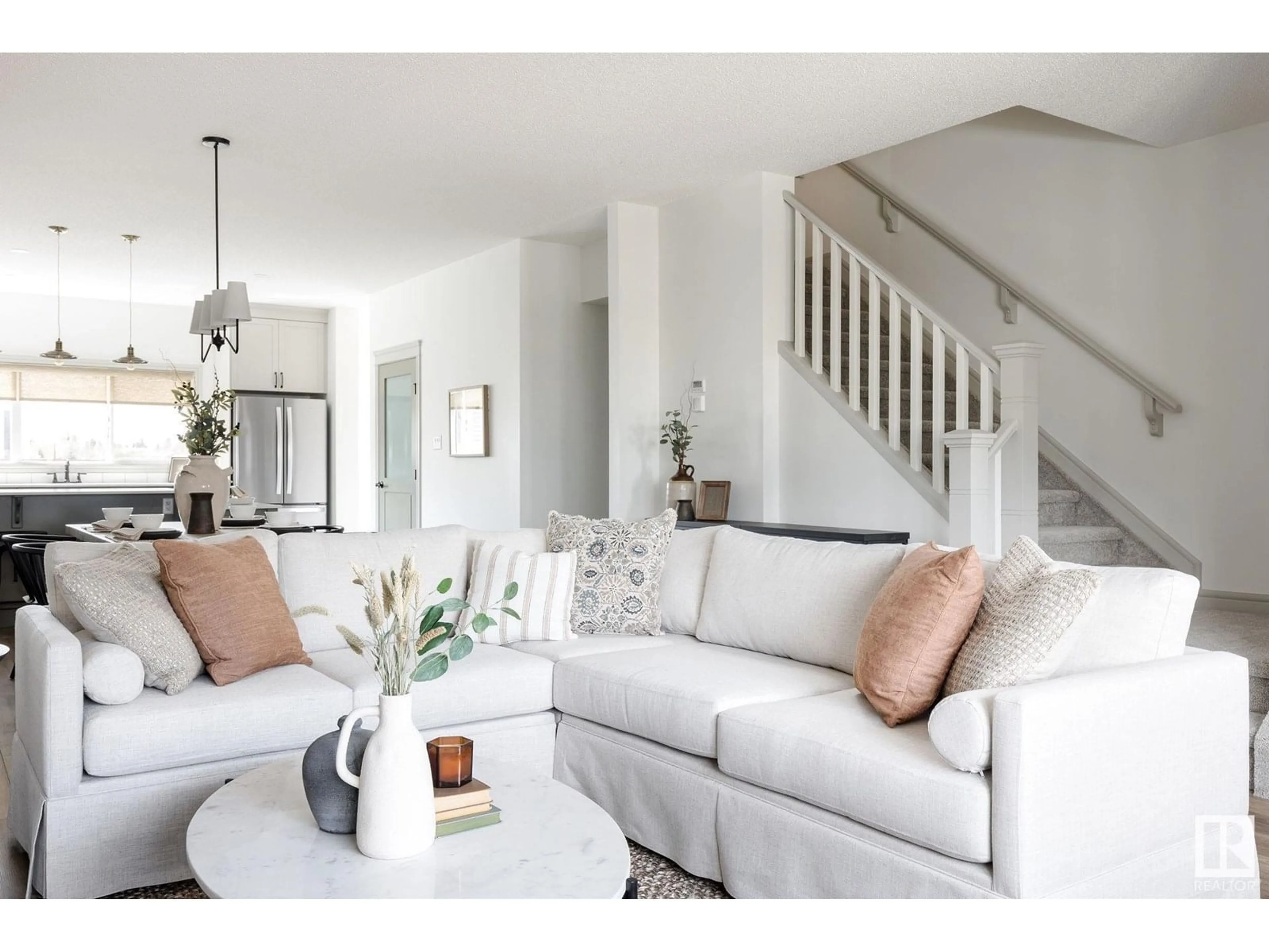 Living room with furniture, unknown for NW - 21023 25 AV, Edmonton Alberta T6M1L2