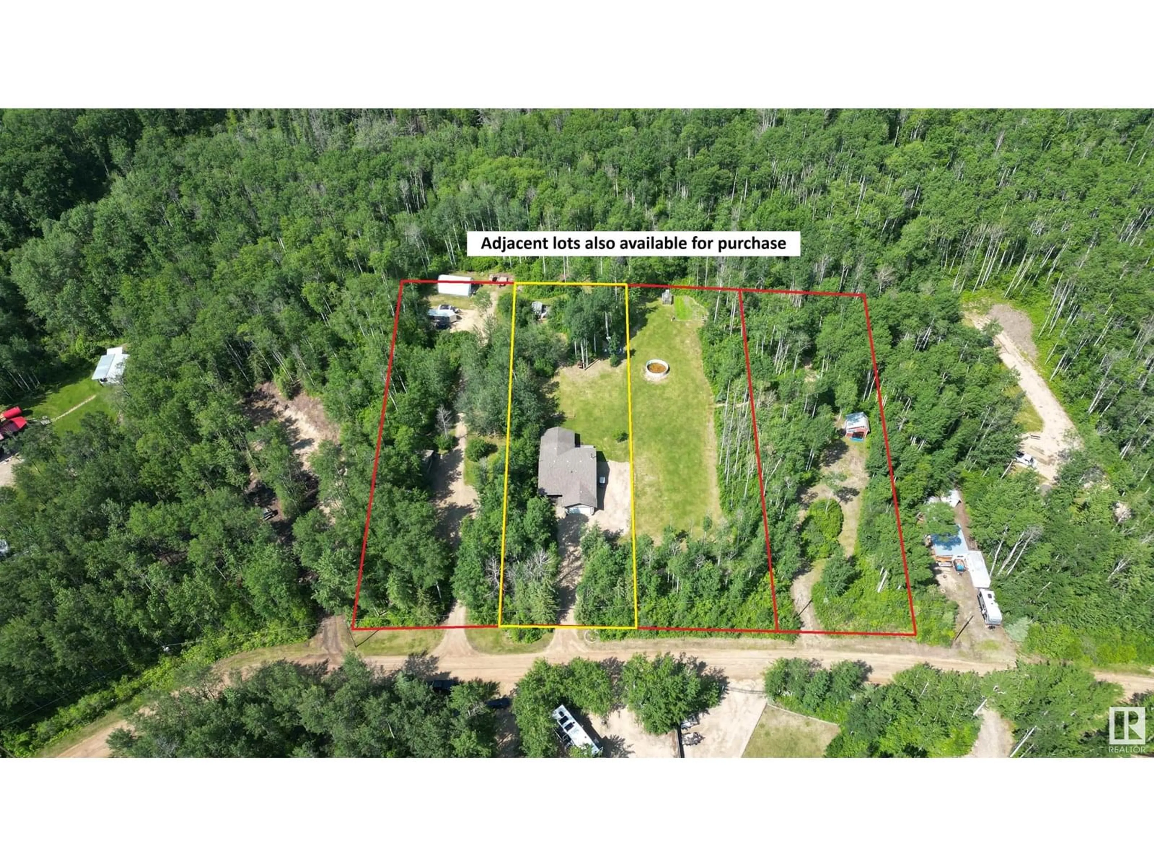 A pic from outside/outdoor area/front of a property/back of a property/a pic from drone, forest/trees view for 59316 - 16 RGE RD 54, Rural Barrhead County Alberta T0E1Y0