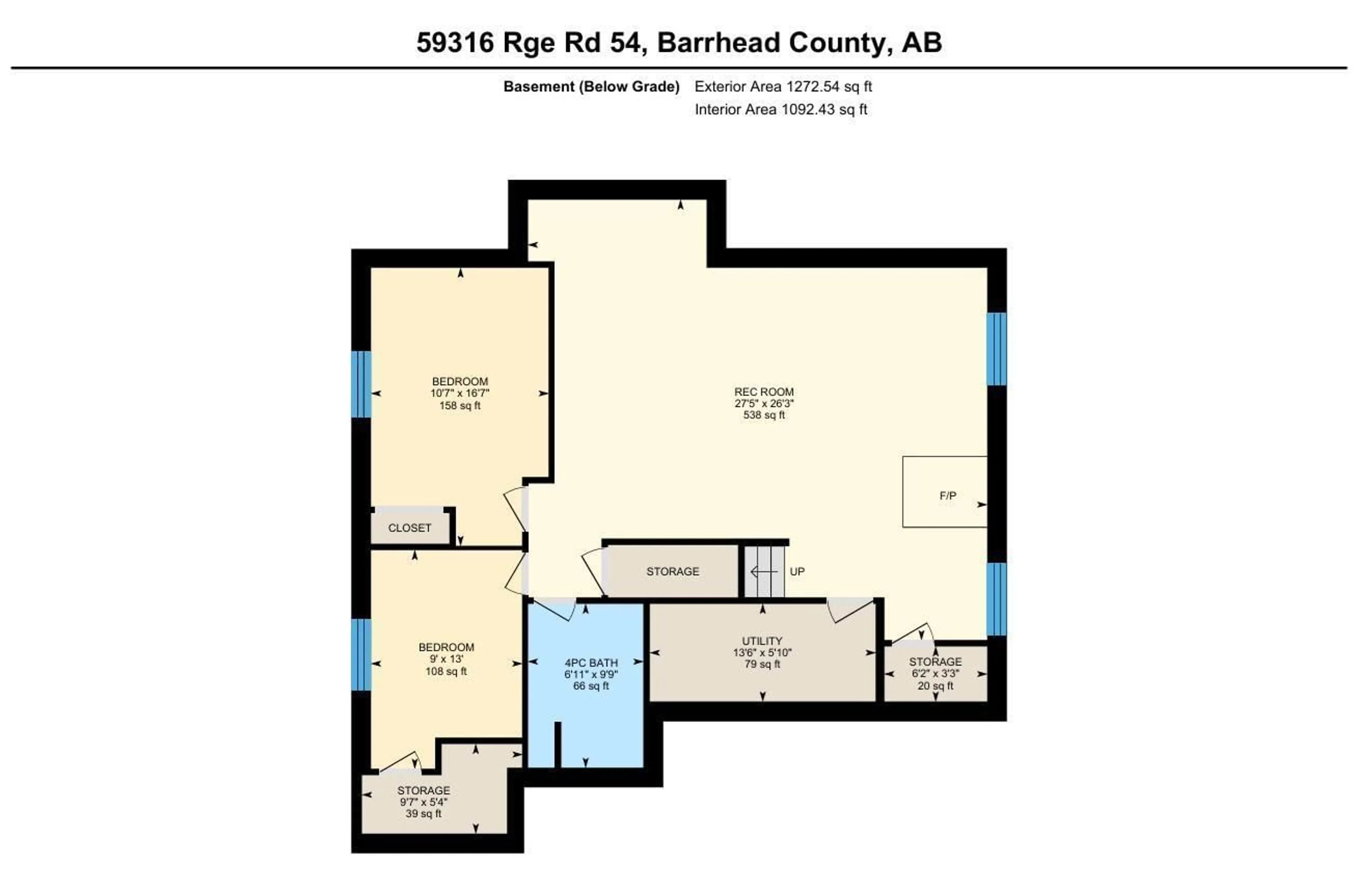 Floor plan for 59316 - 16 RGE RD 54, Rural Barrhead County Alberta T0E1Y0