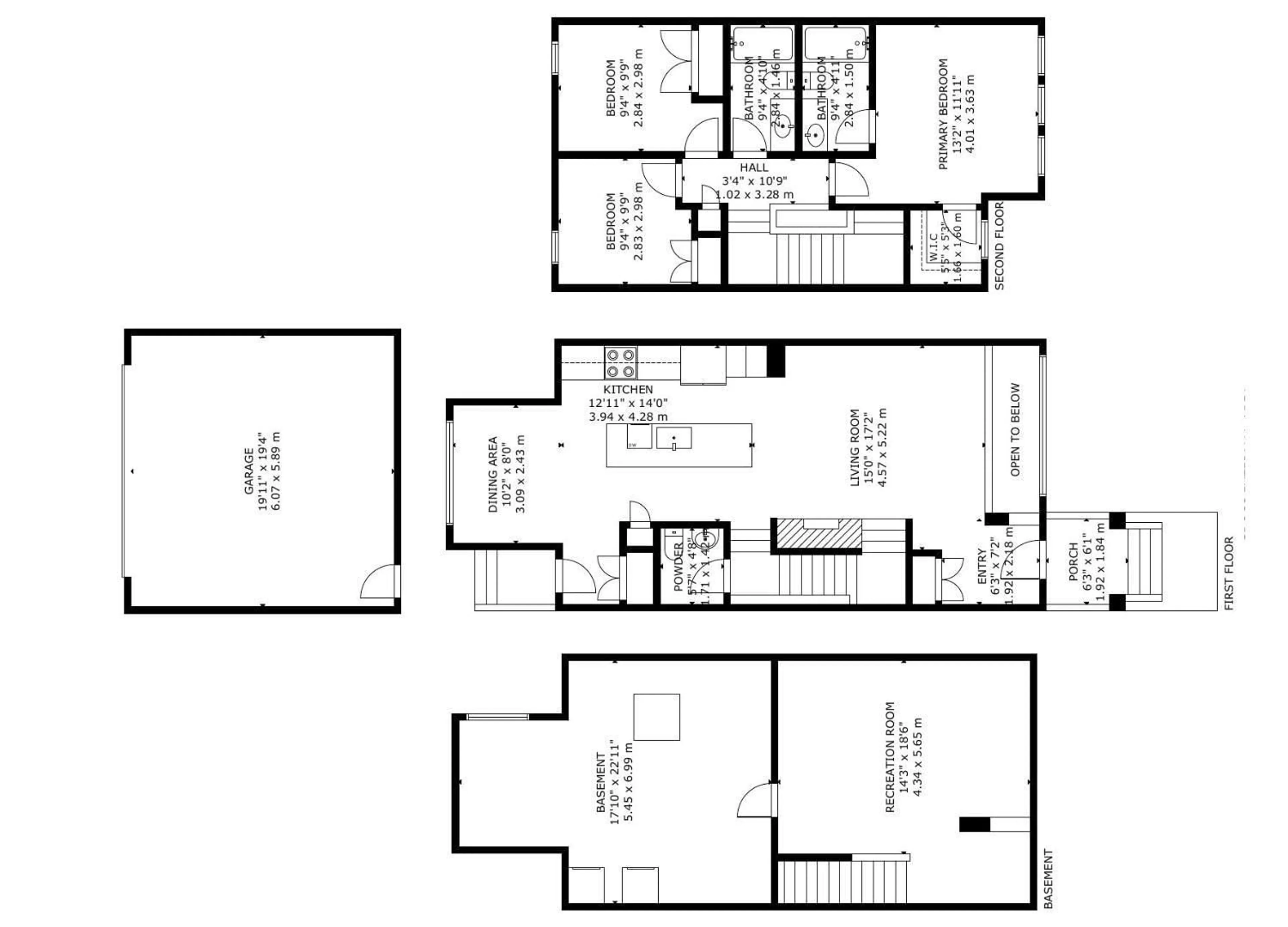 Floor plan for 22385 93A AV, Edmonton Alberta T5T7K3