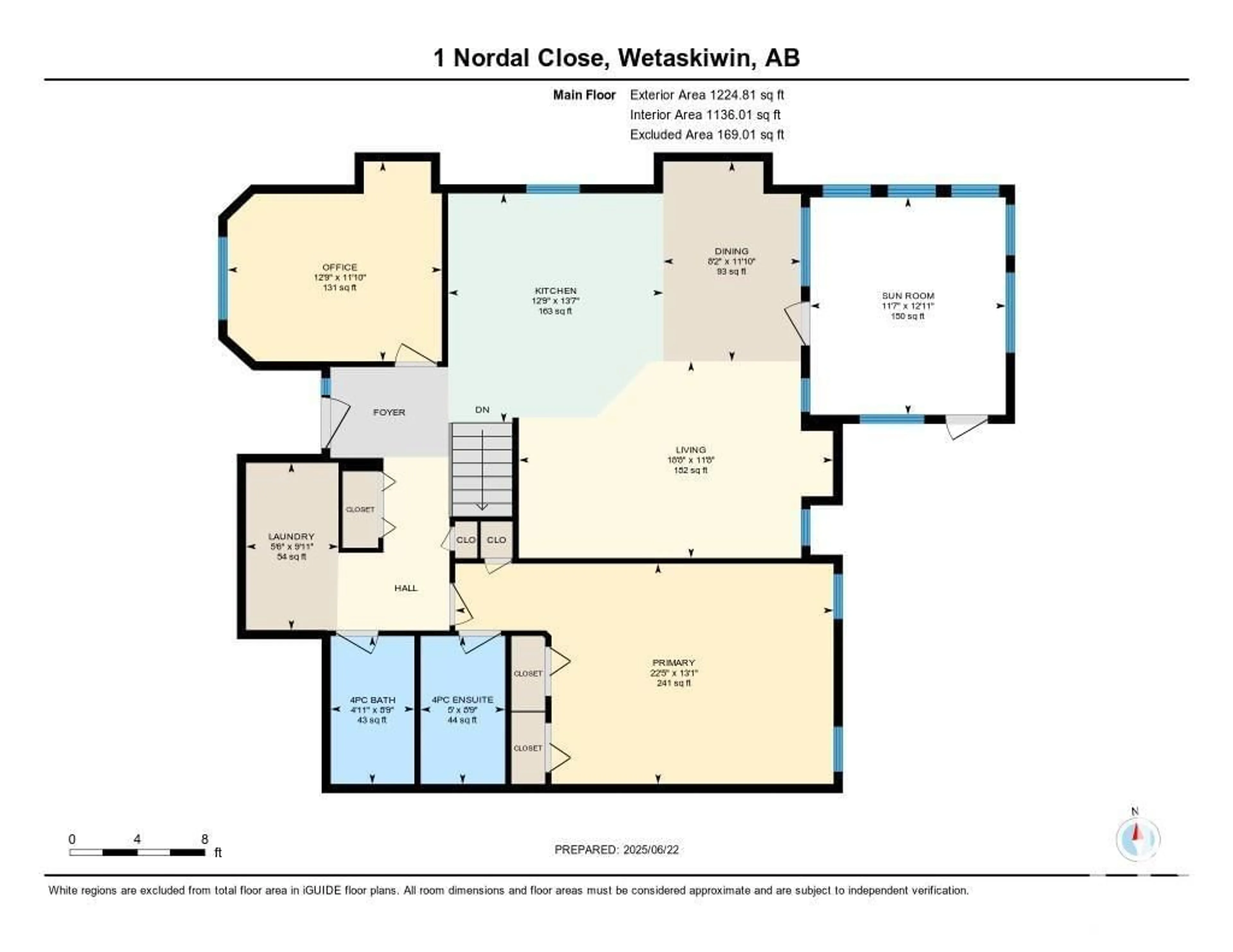 Floor plan for 1 NORDAL CLOSE, Wetaskiwin Alberta T9A0P1