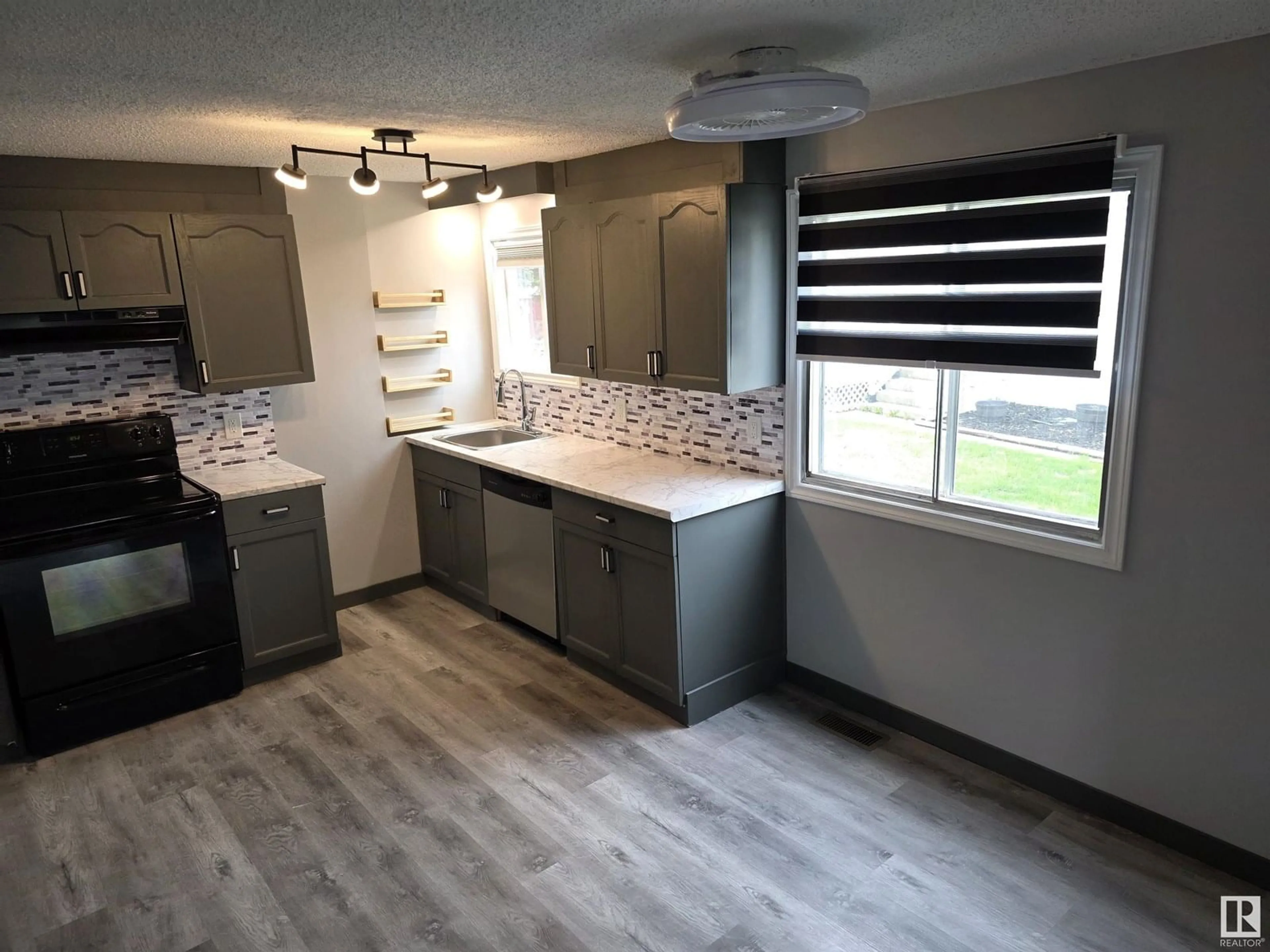 Open concept kitchen, ceramic/tile floor for 23 CLIFF CR, Edmonton Alberta T6P1B6