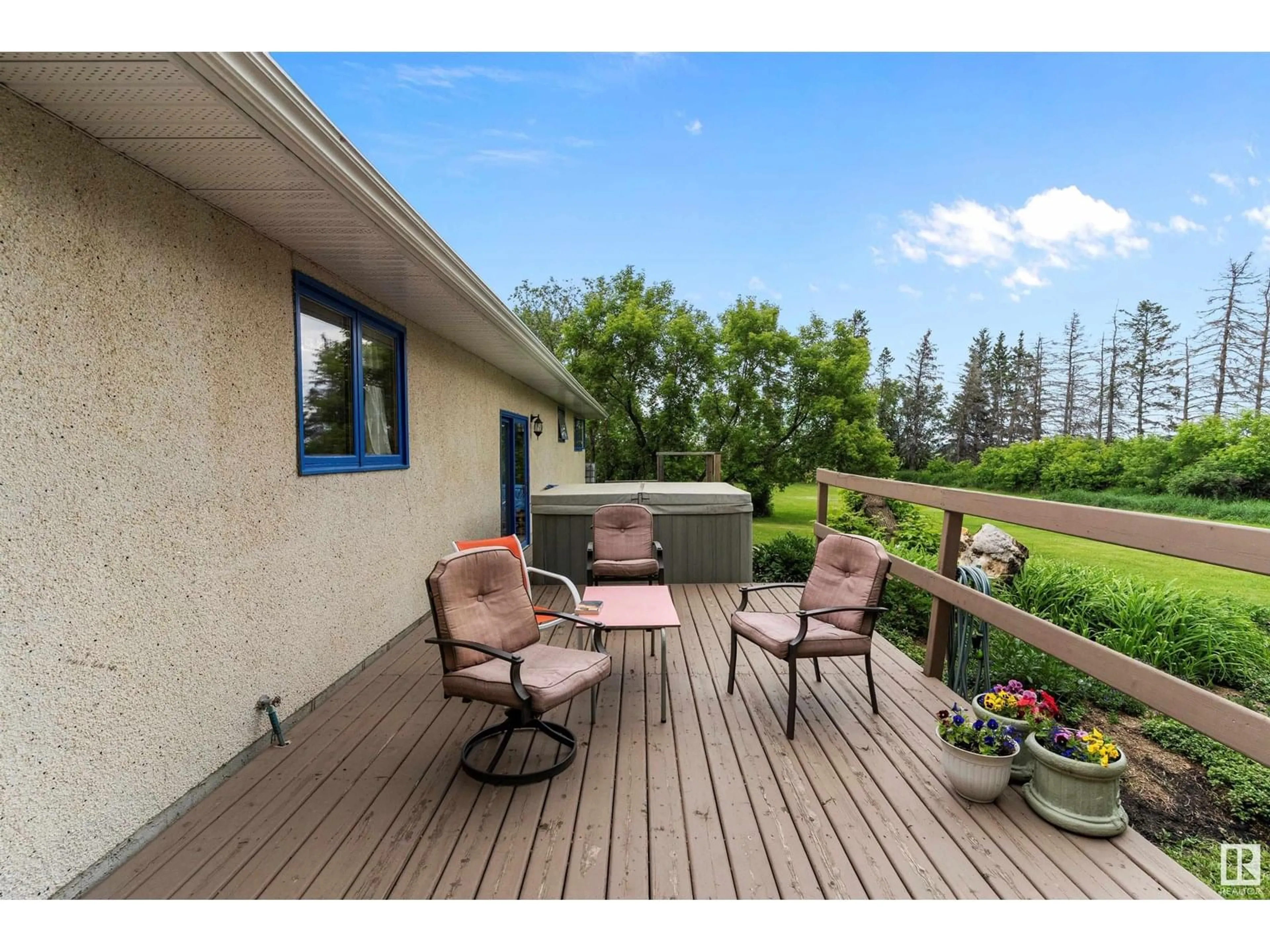 Patio, water/lake/river/ocean view for 461037A RGE RD 243, Rural Wetaskiwin County Alberta T9A1W8