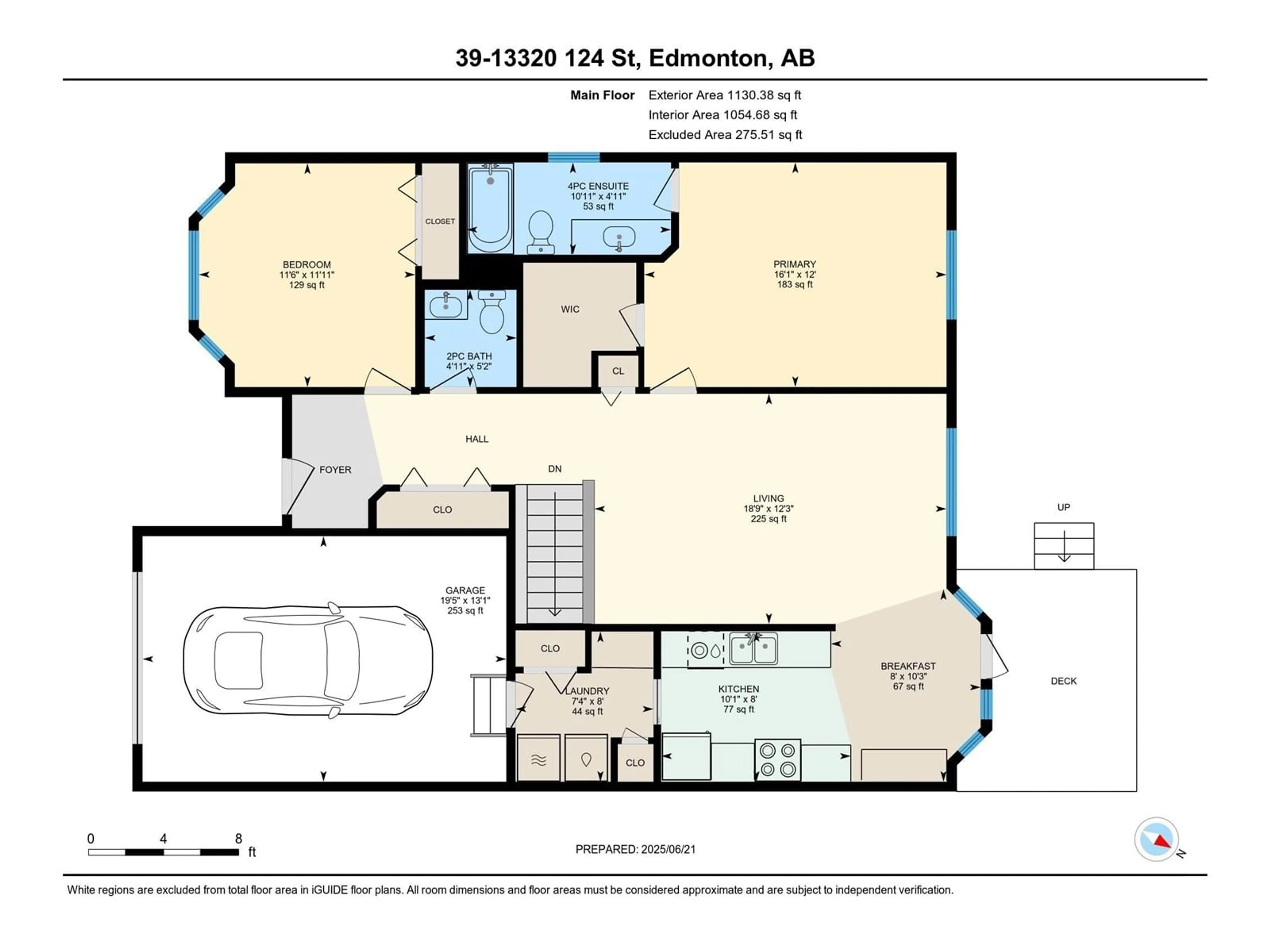 Floor plan for #39 - 13320 124 ST, Edmonton Alberta T5L5B7