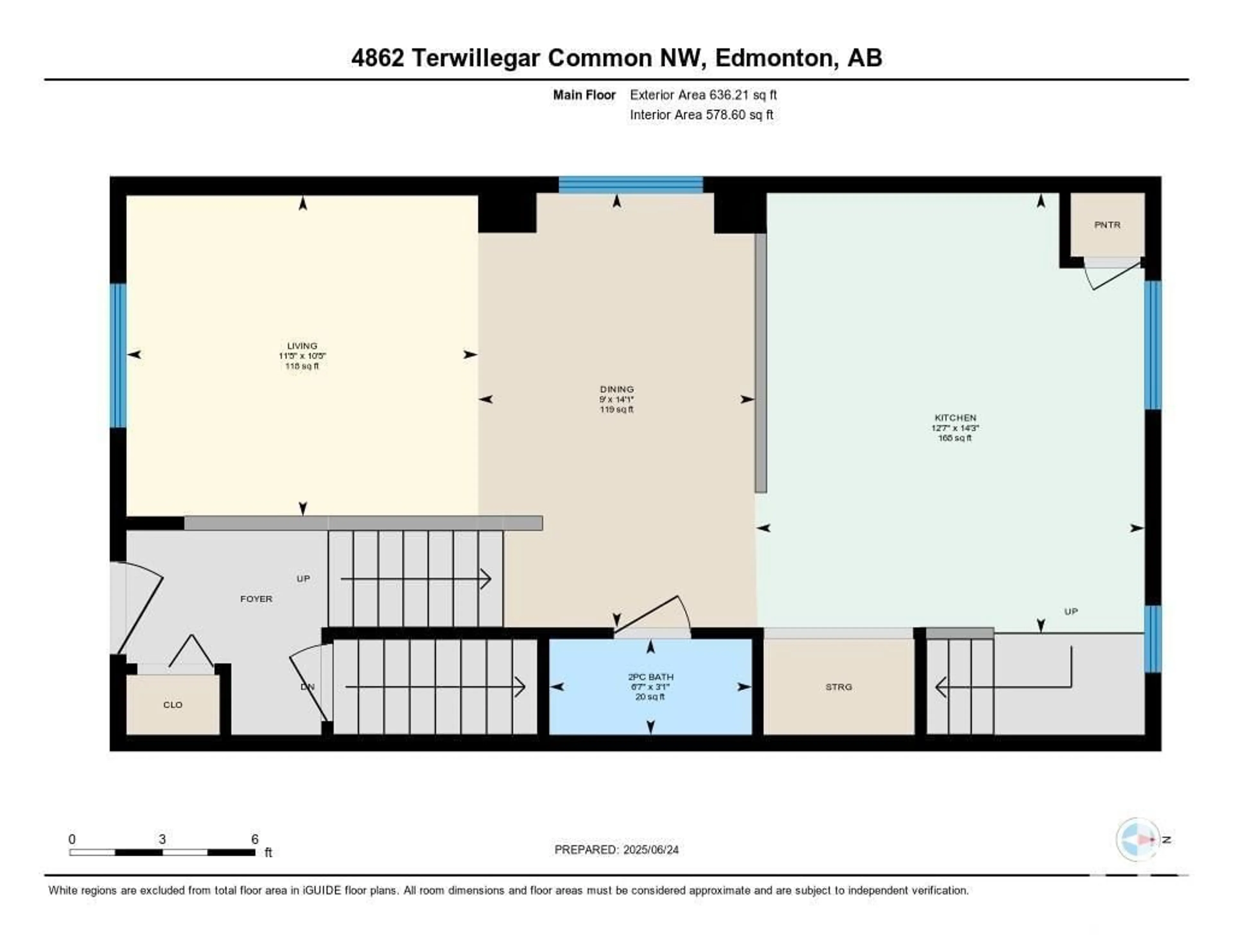 Floor plan for 4862 TERWILLEGAR CM, Edmonton Alberta T6R0S3