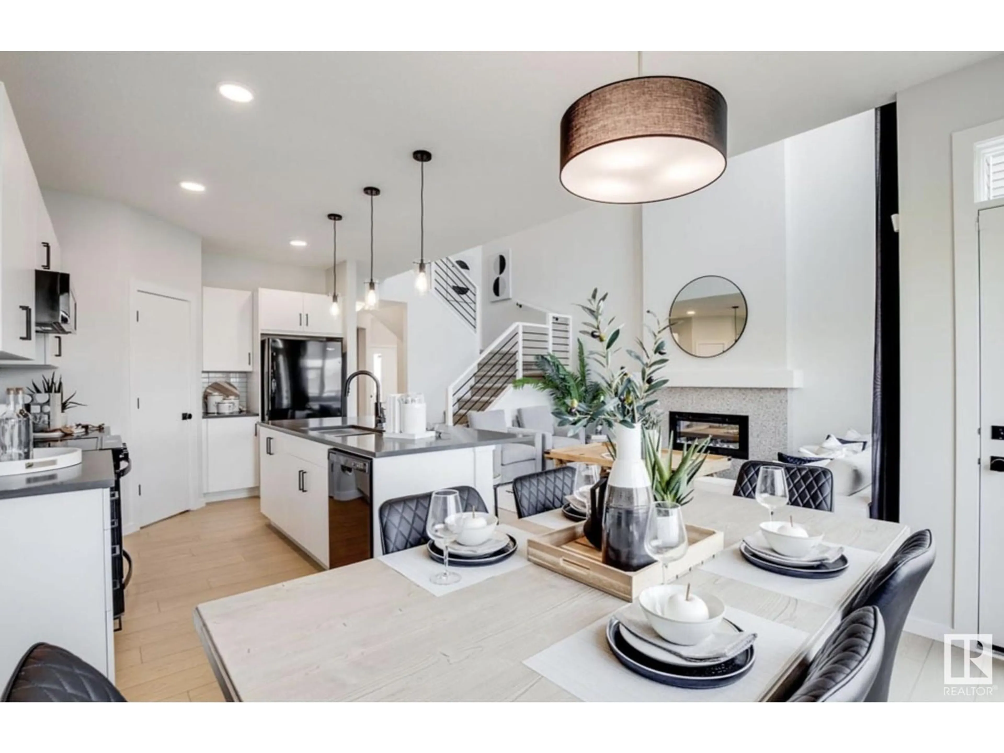 Open concept kitchen, unknown for 153 STILES BN, Leduc Alberta T9E1N8