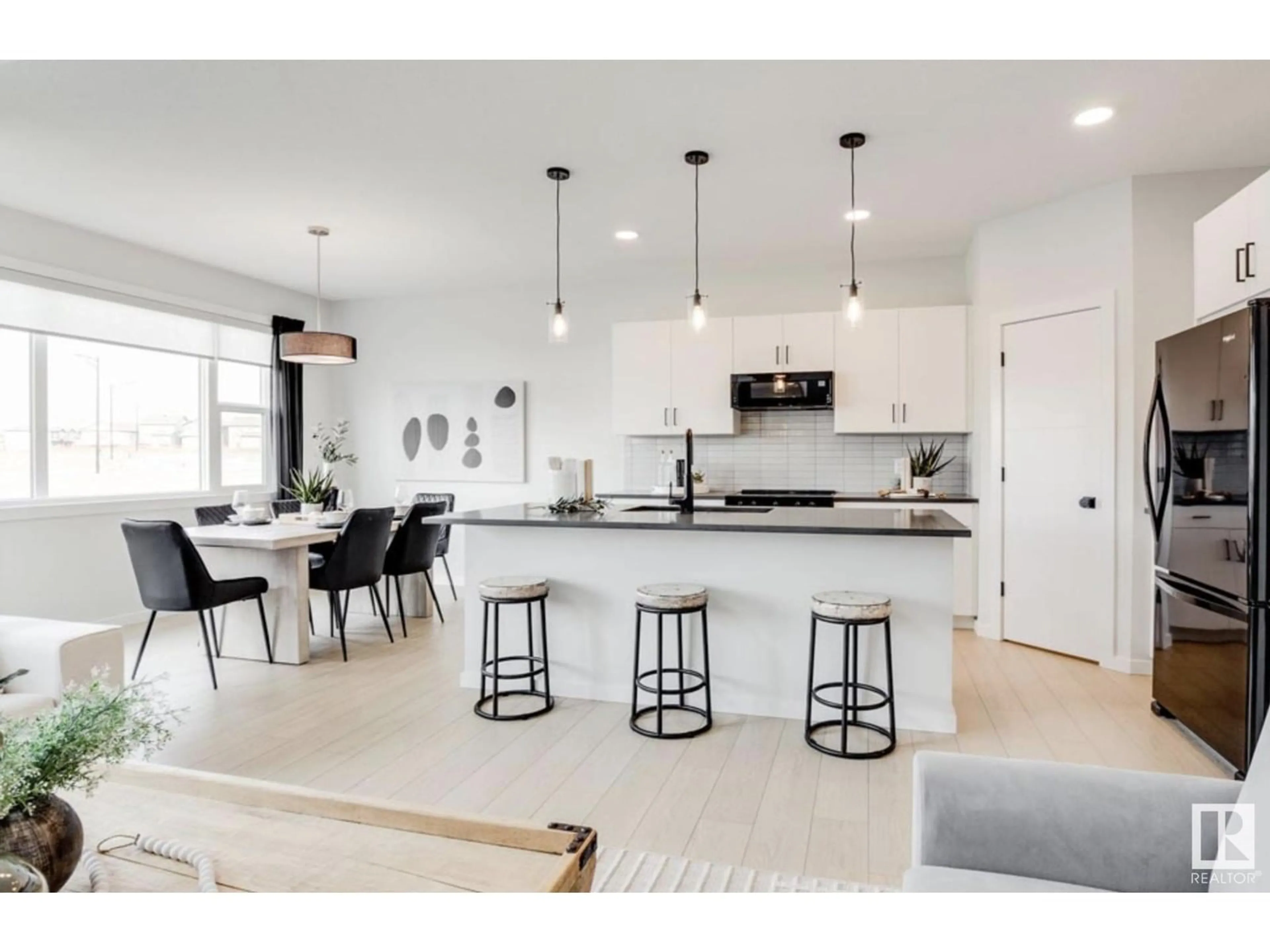 Open concept kitchen, ceramic/tile floor for 153 STILES BN, Leduc Alberta T9E1N8