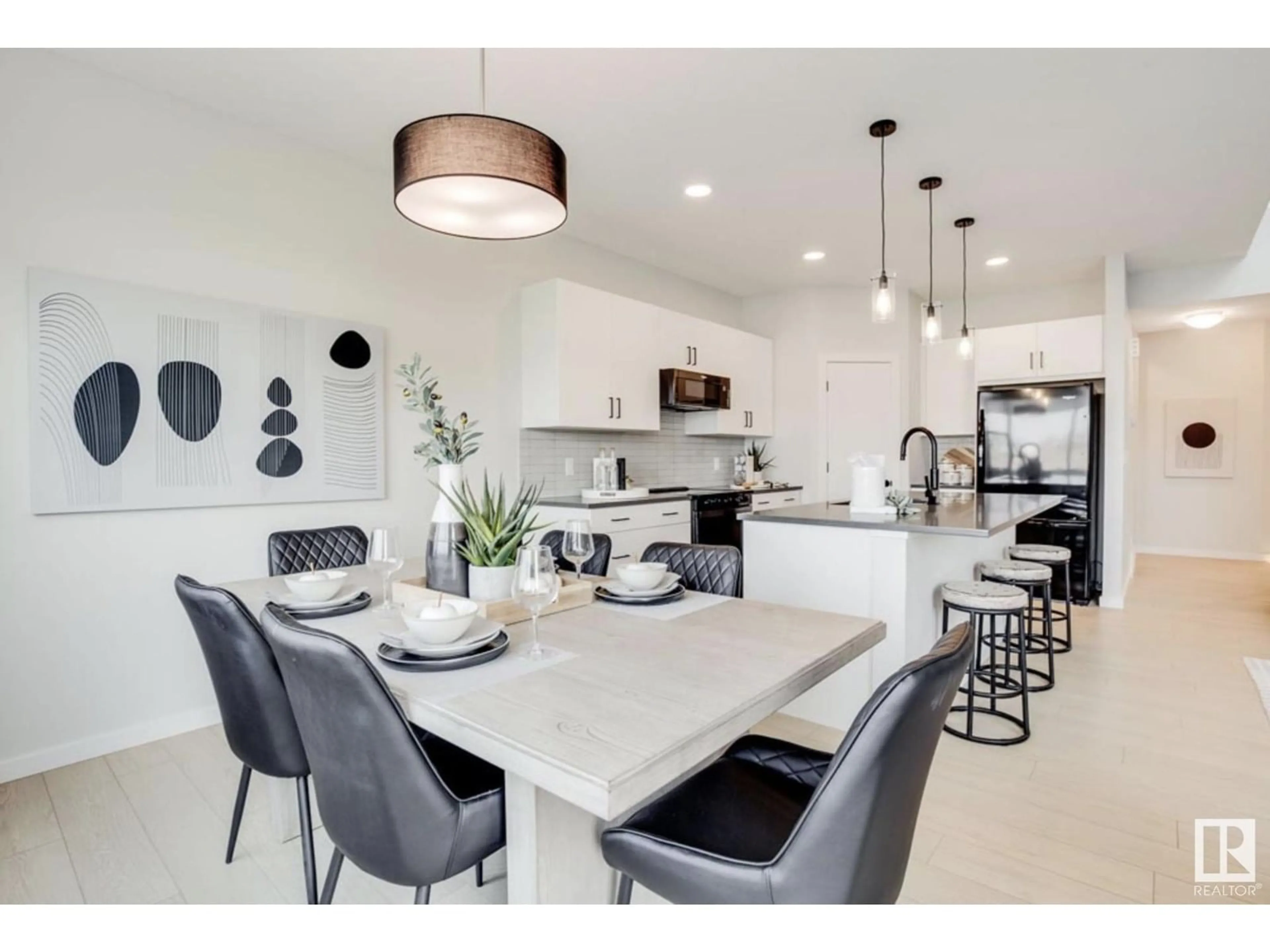 Open concept kitchen, ceramic/tile floor for 153 STILES BN, Leduc Alberta T9E1N8