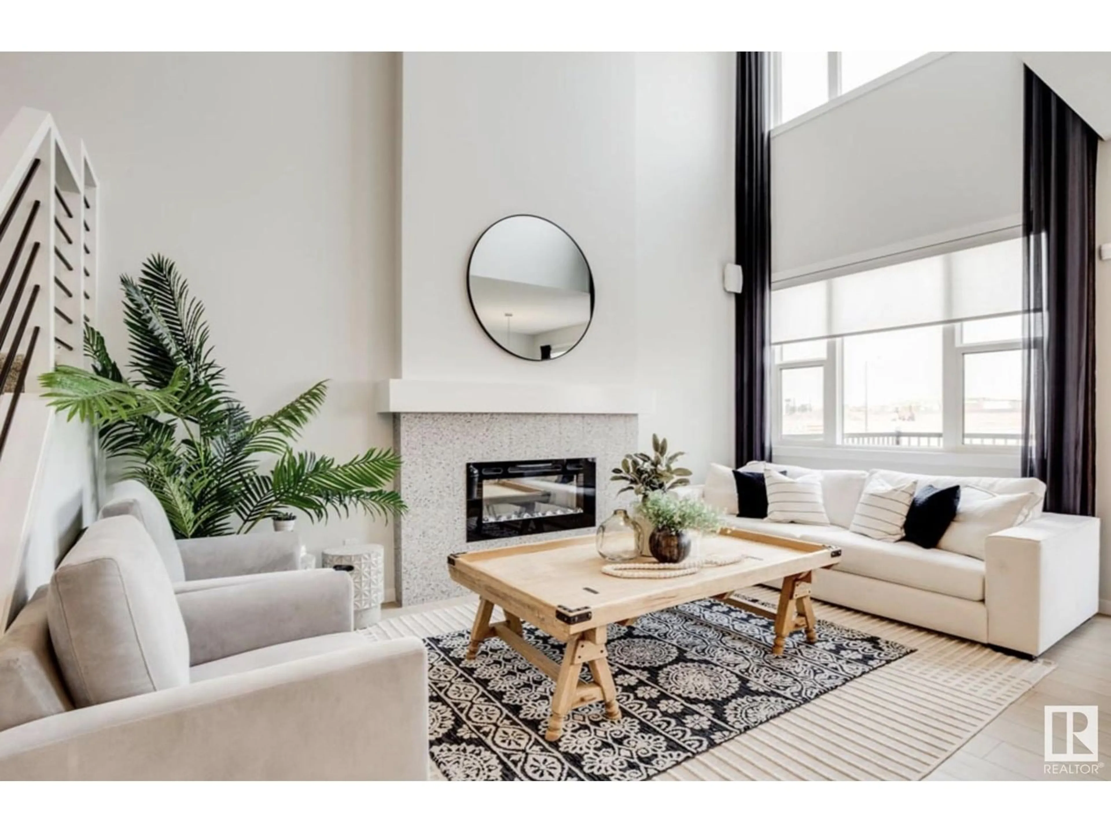 Living room with furniture, unknown for 153 STILES BN, Leduc Alberta T9E1N8