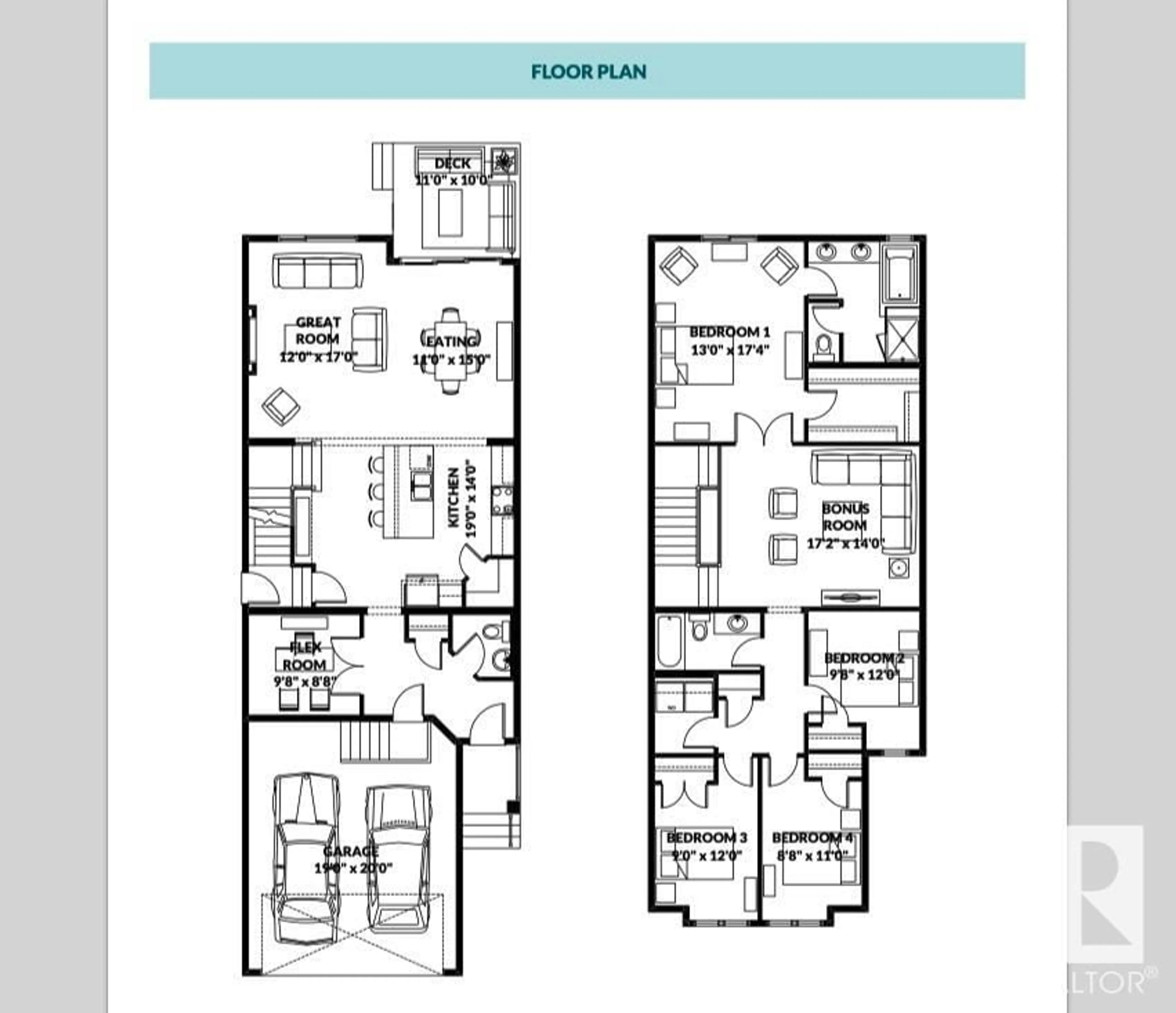 Floor plan for 20703 24 AV, Edmonton Alberta T6M2C4