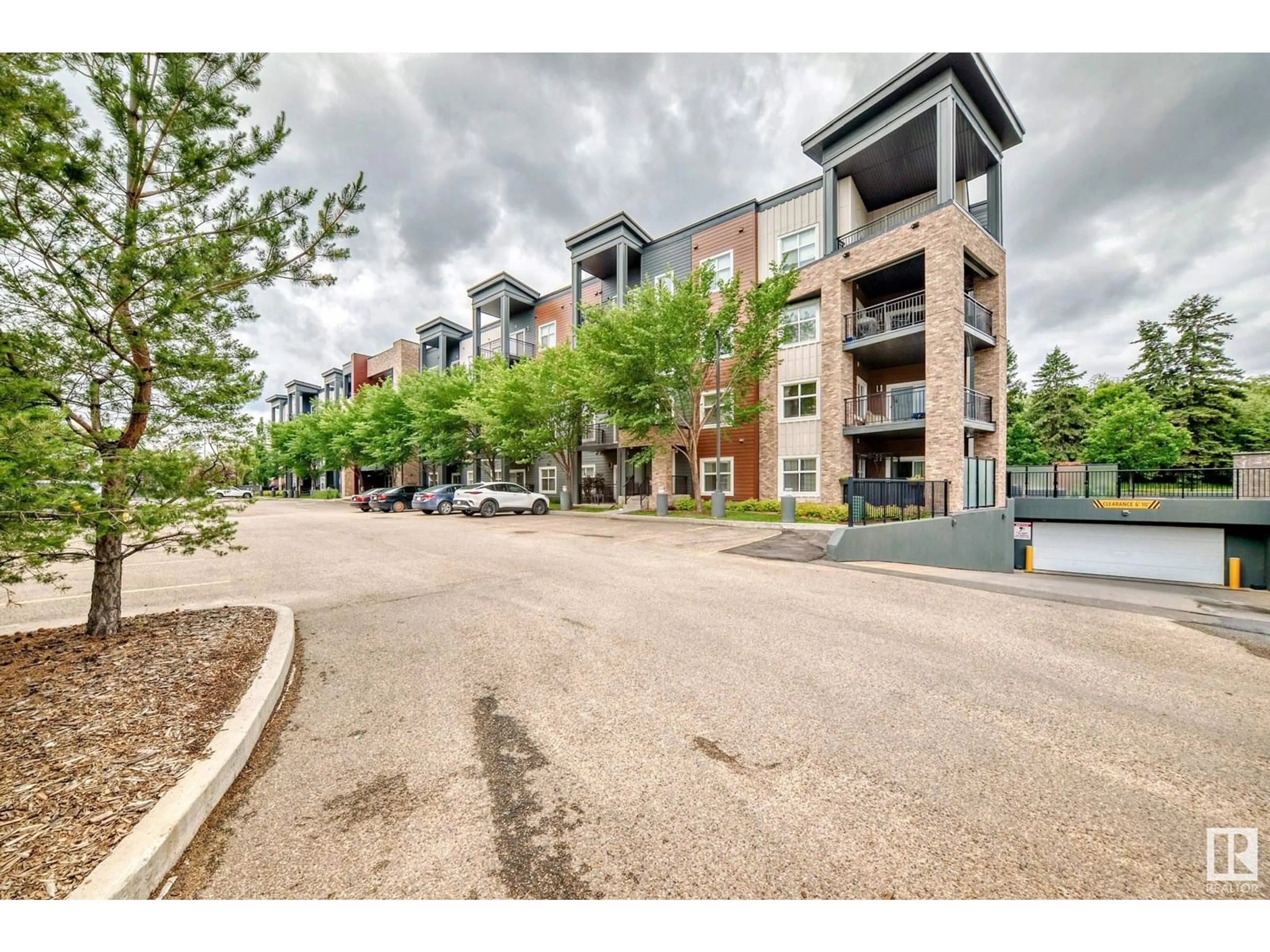 A pic from outside/outdoor area/front of a property/back of a property/a pic from drone, street for 508 - 225 GRIESBACH PR, Edmonton Alberta T5E6V9