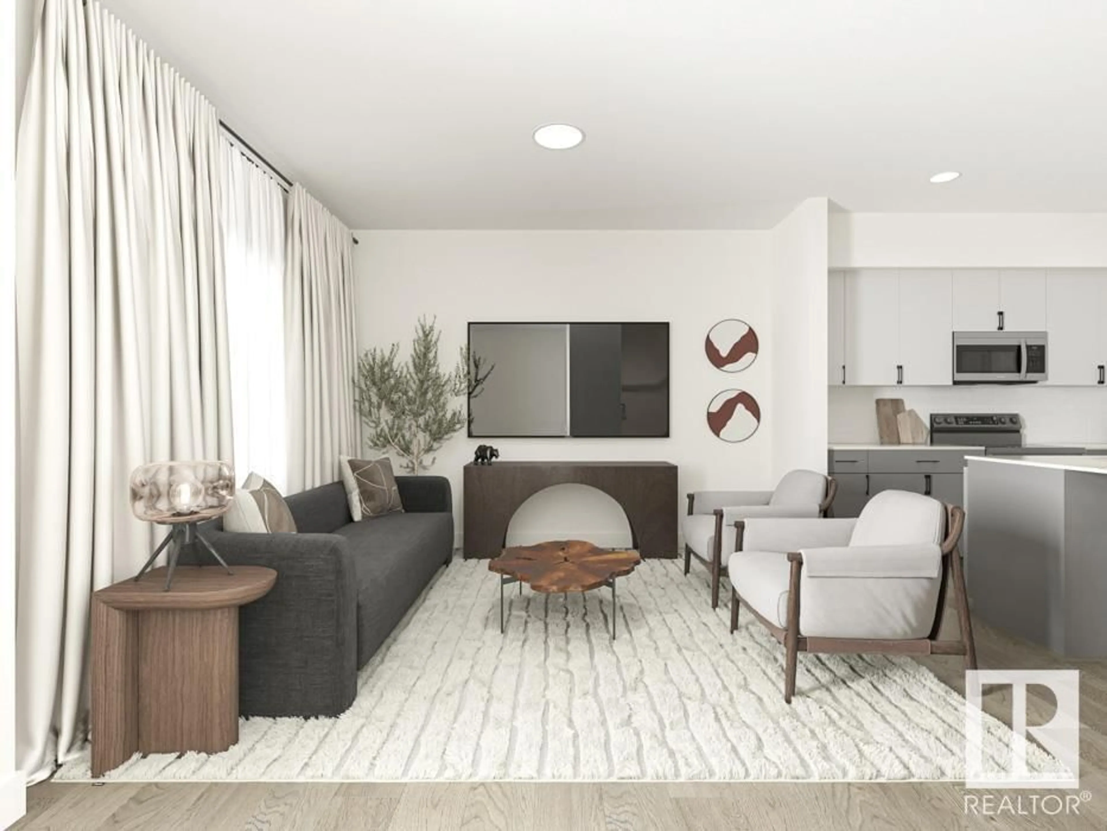 Living room with furniture, unknown for 20612 42 AV, Edmonton Alberta T6M3E3