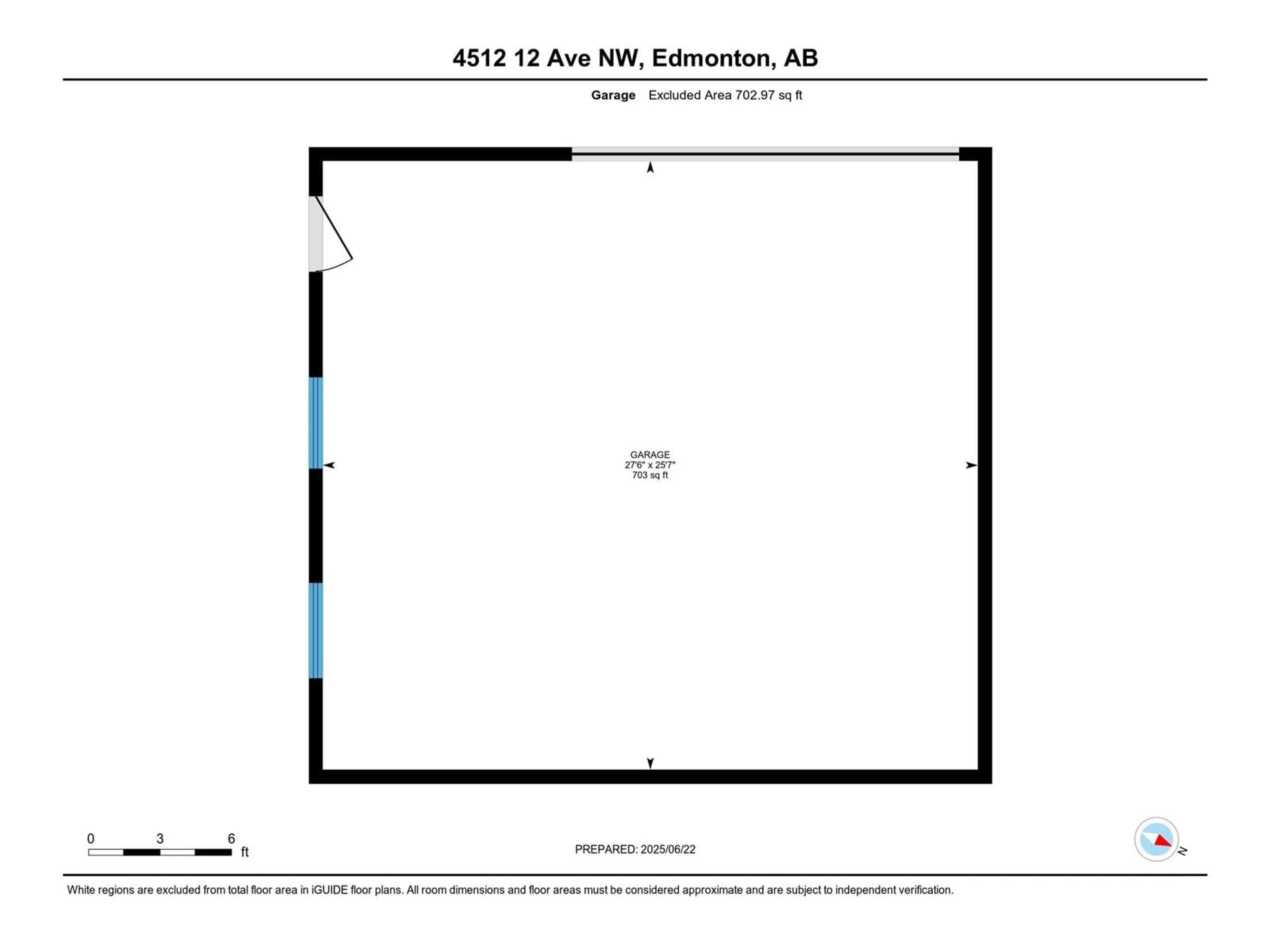 Floor plan for 4512 12 AV, Edmonton Alberta T6L3L7