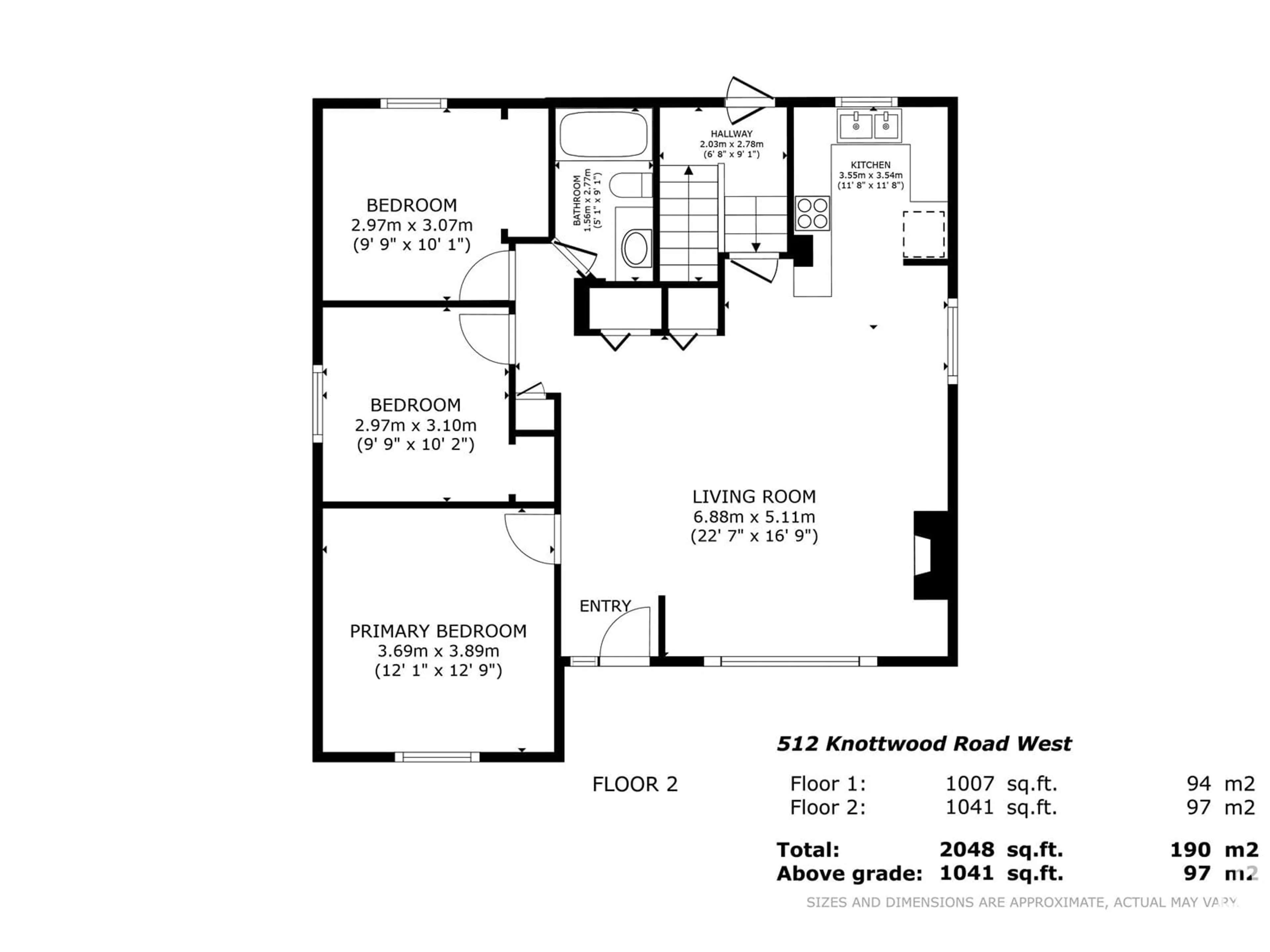 Floor plan for NW - 512 KNOTTWOOD W, Edmonton Alberta T6K1W8