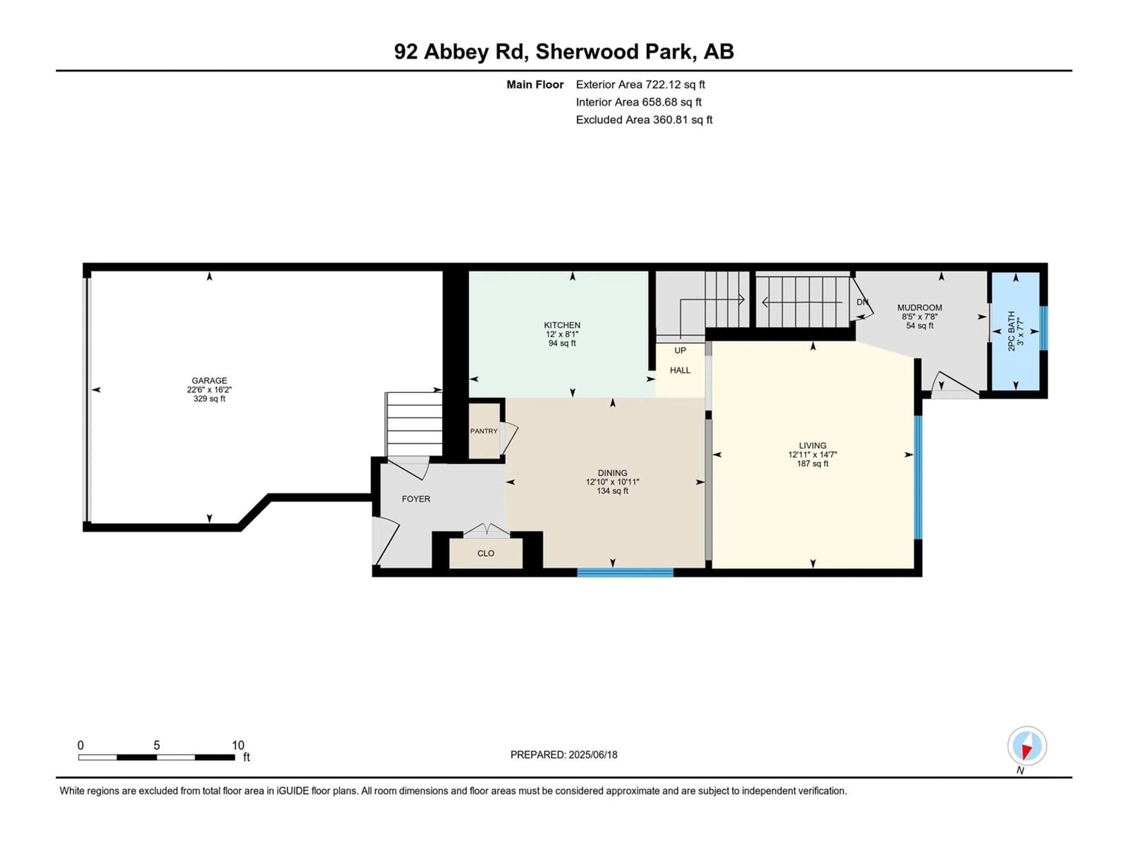 Floor plan for 92 ABBEY RD, Sherwood Park Alberta T8H0Z1
