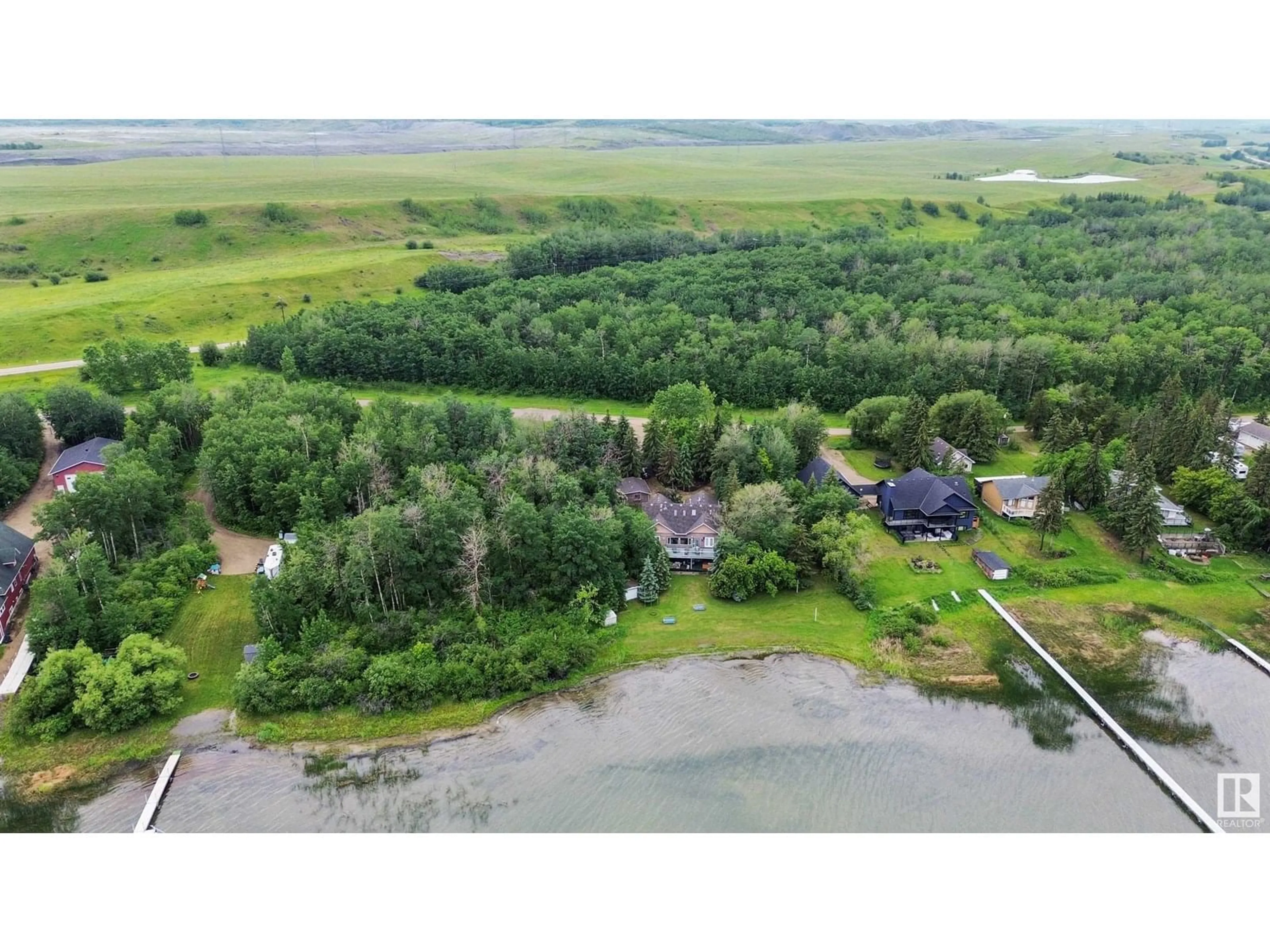 A pic from outside/outdoor area/front of a property/back of a property/a pic from drone, water/lake/river/ocean view for 52427 - 13 RGE ROAD 50, Rural Parkland County Alberta T0E2B0
