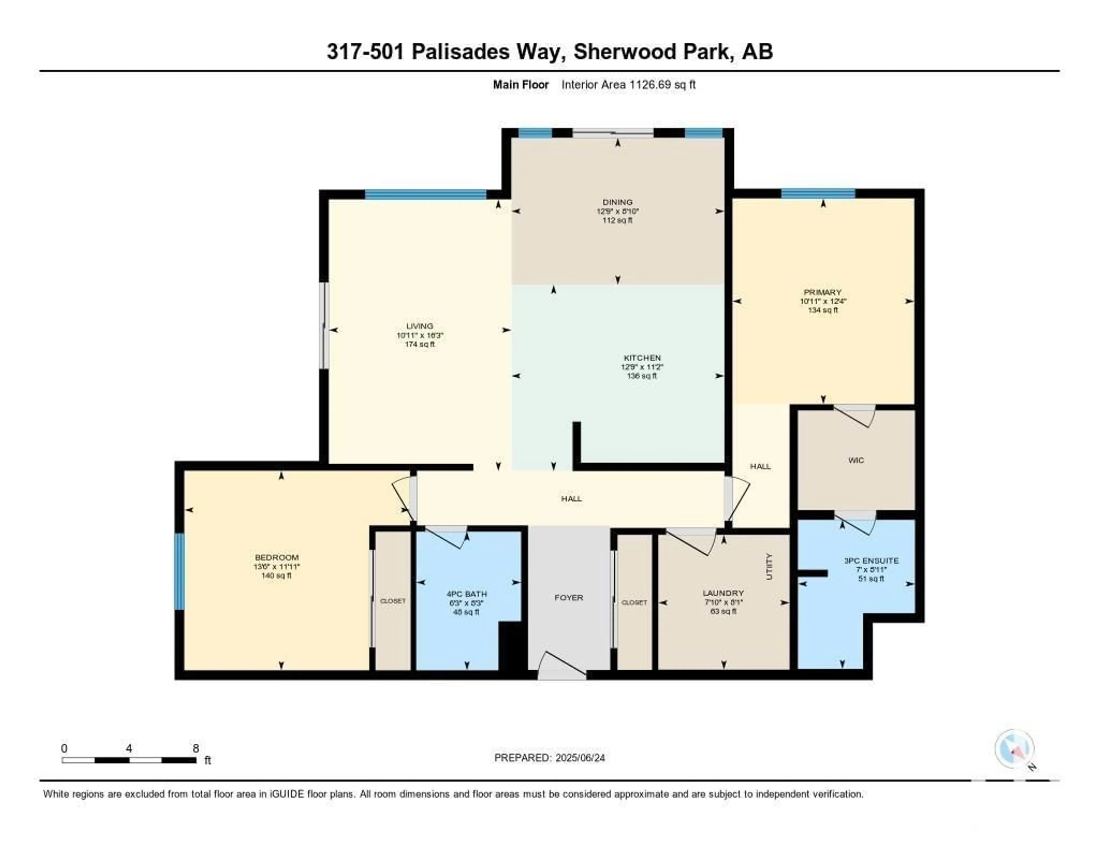Floor plan for 317 - 501 PALISADES WY, Sherwood Park Alberta T8H0H8