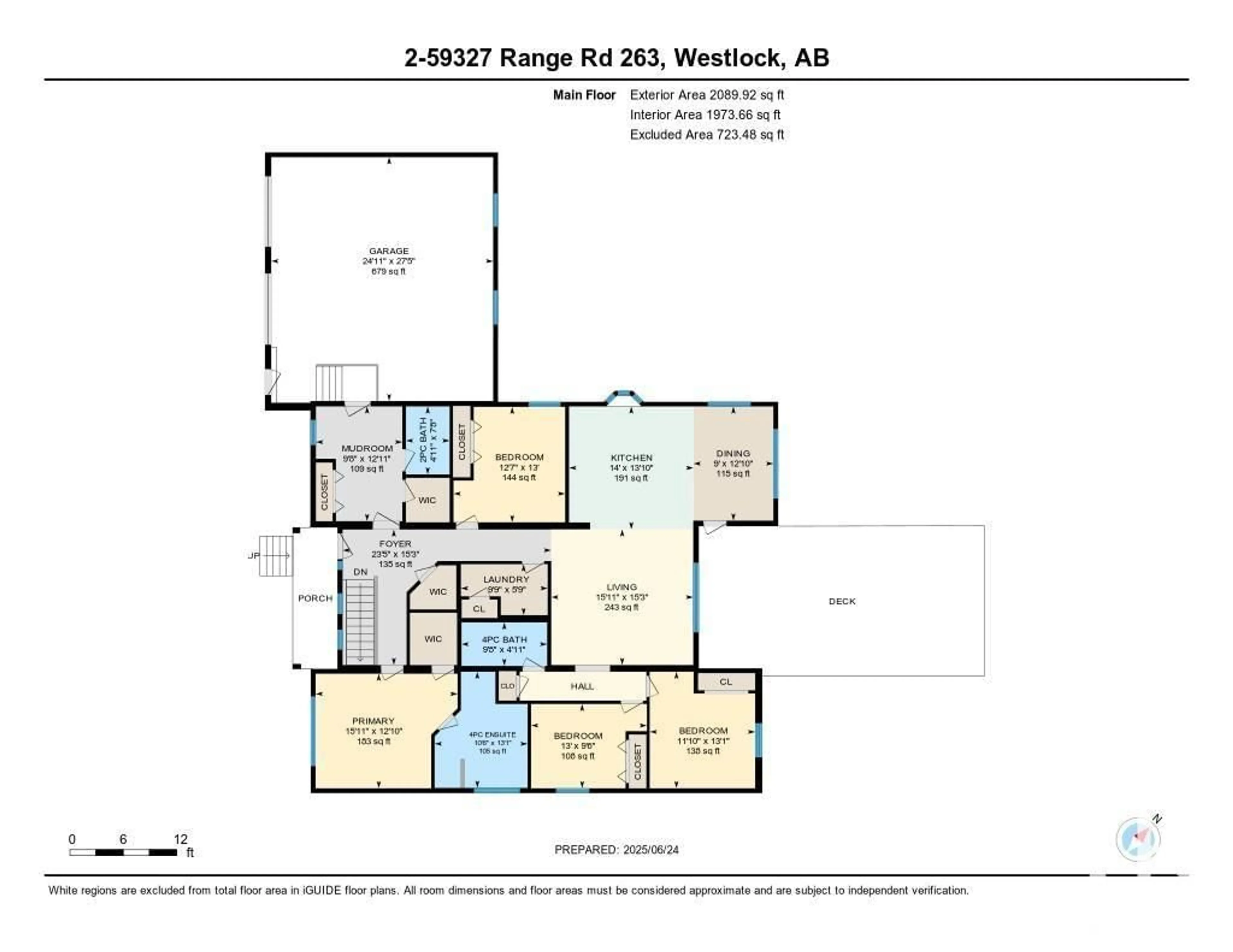 Floor plan for 1 RR 263, Rural Westlock County Alberta T7P2N9