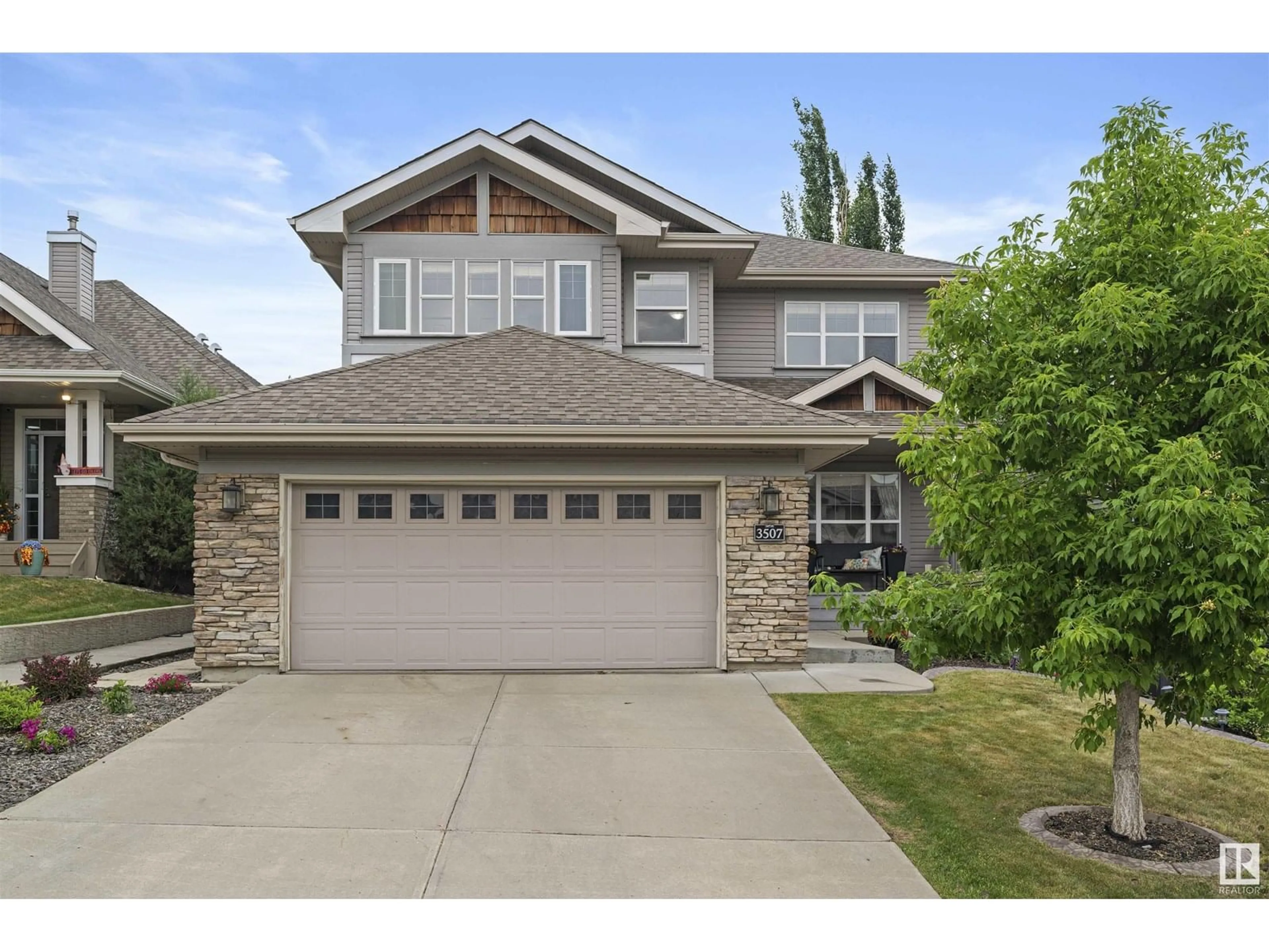 Home with vinyl exterior material, street for 3507 MCLAY CR, Edmonton Alberta T6R3V3